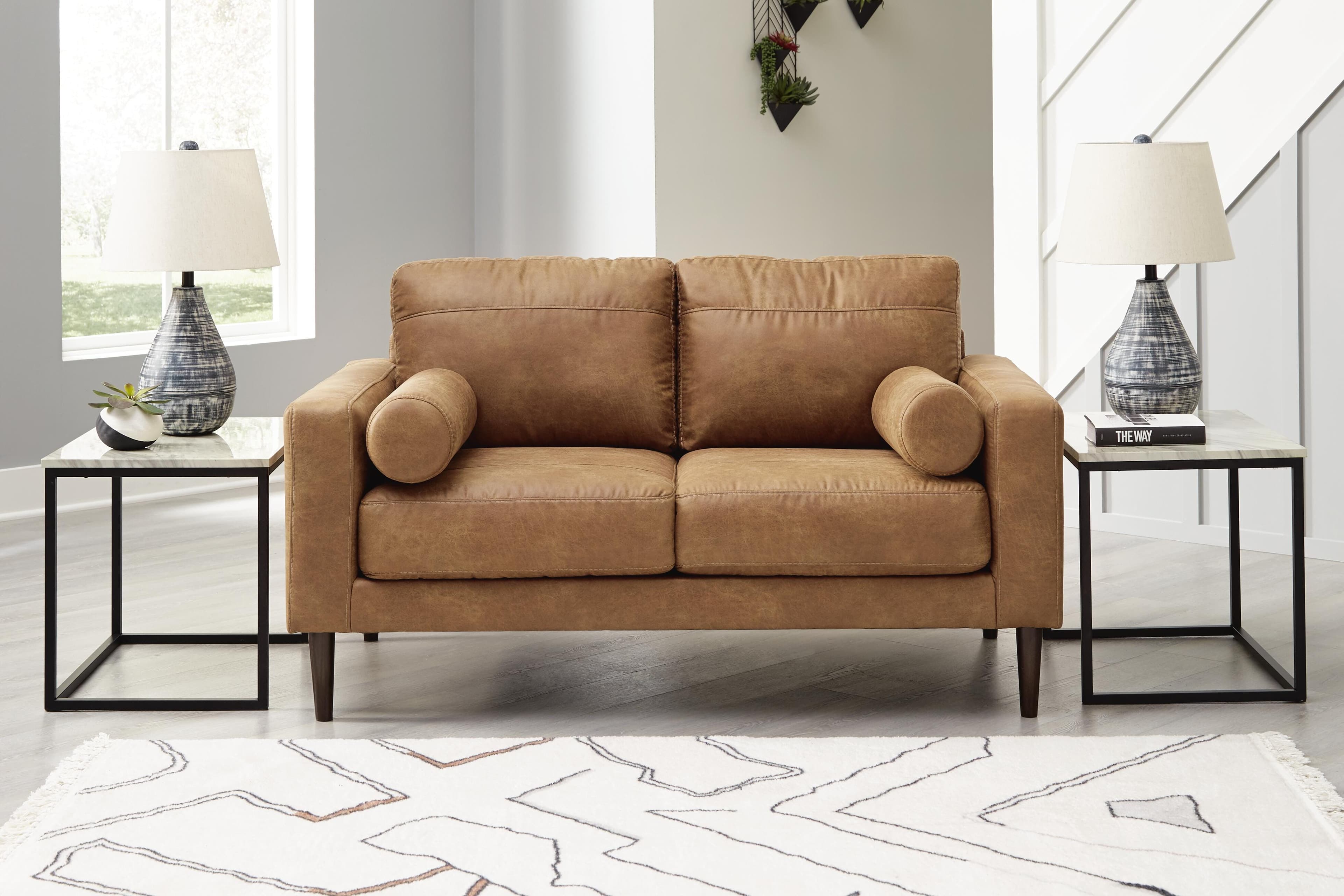Telora Loveseat — Brown/Beige — view 2