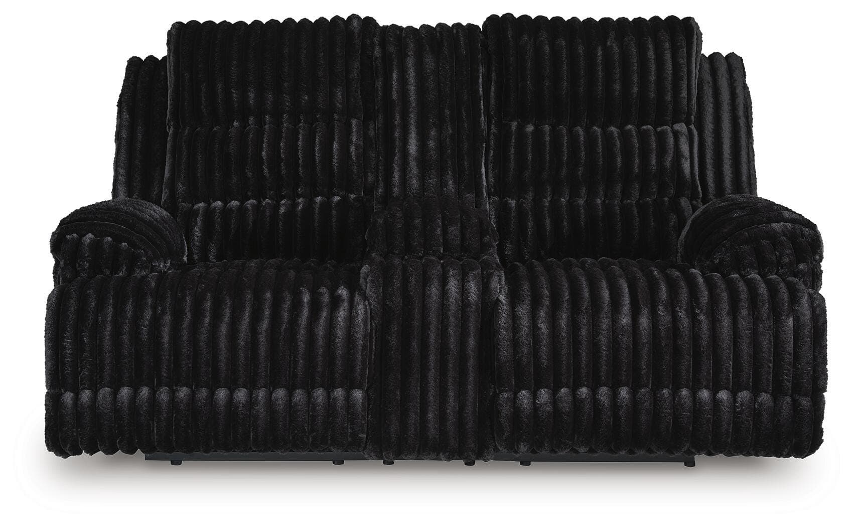 Technique Power Reclining Loveseat with Console — Black/Gray — view 3