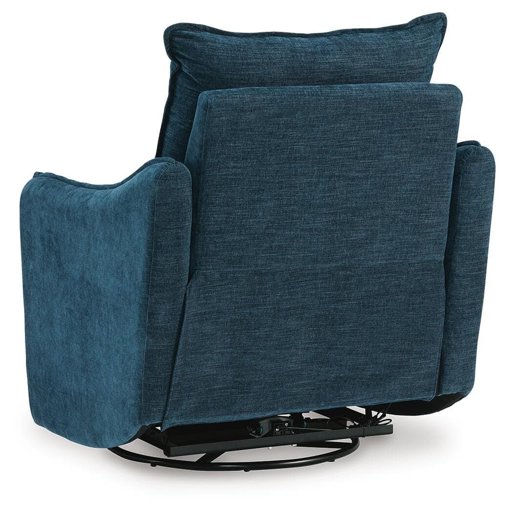McBurg Swivel Power Recliner — Blue — view 6