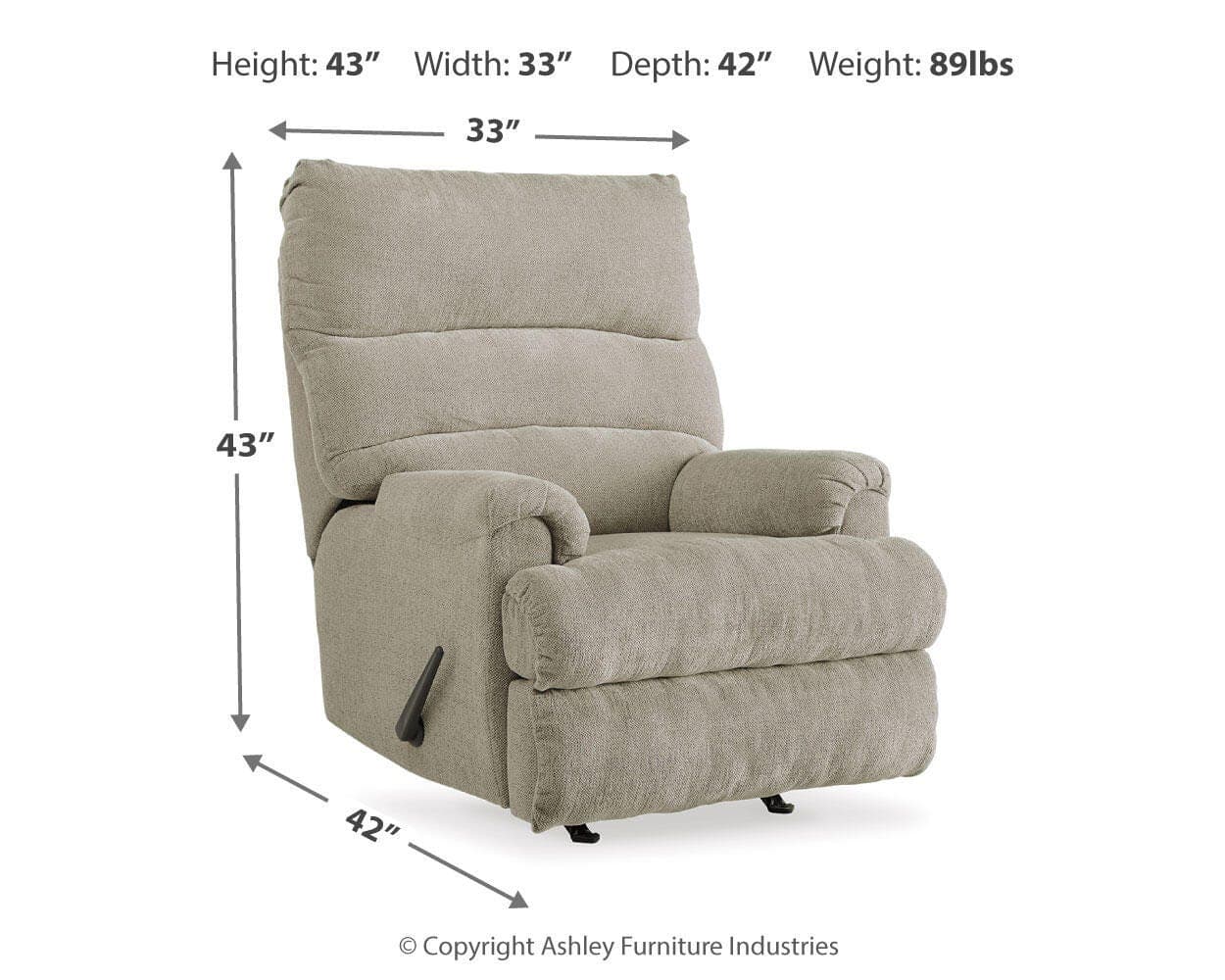 Man Fort Recliner — Brown/Beige — view 4