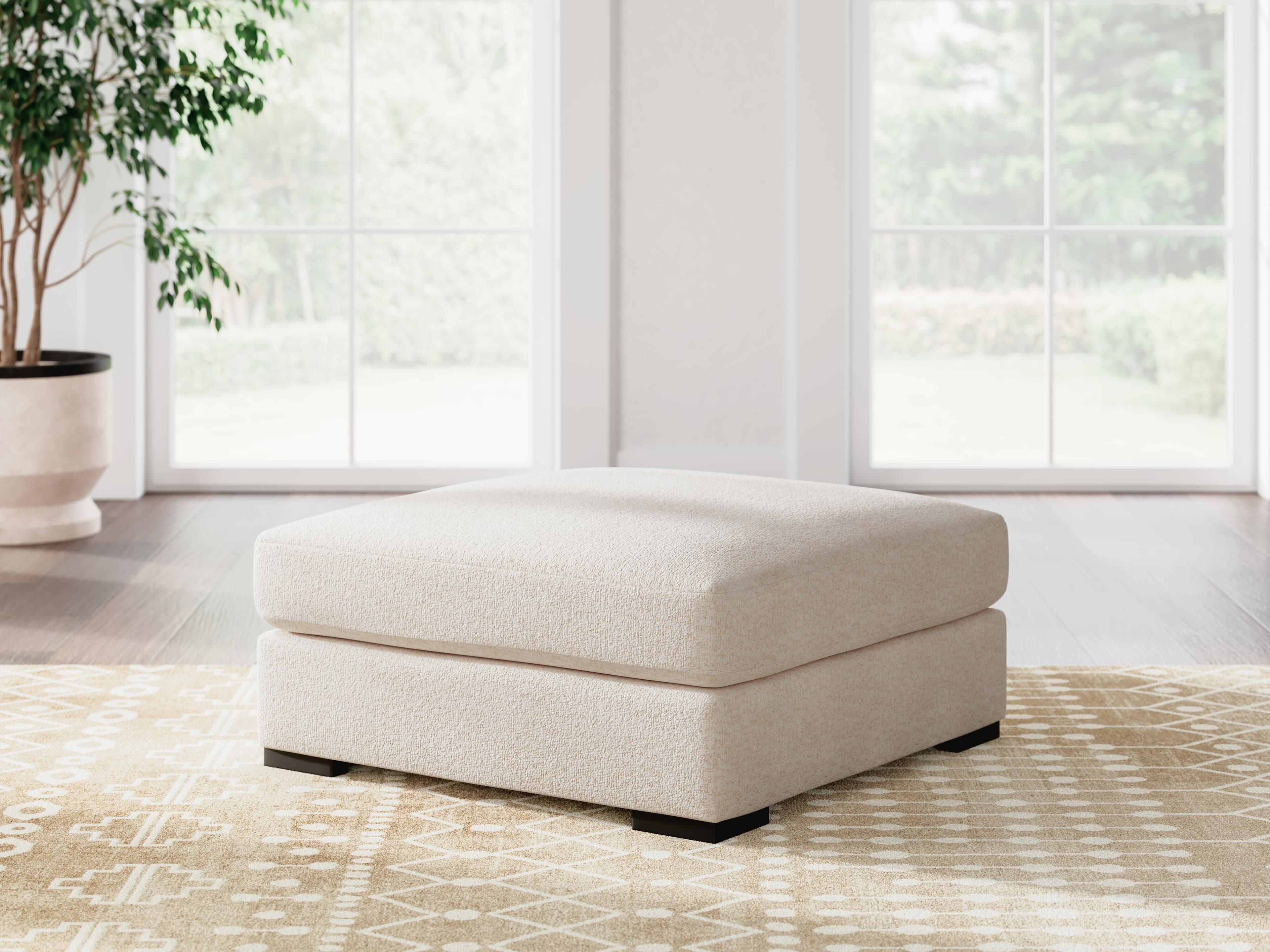 Donelson Creek Oversized Accent Ottoman — White — view 2