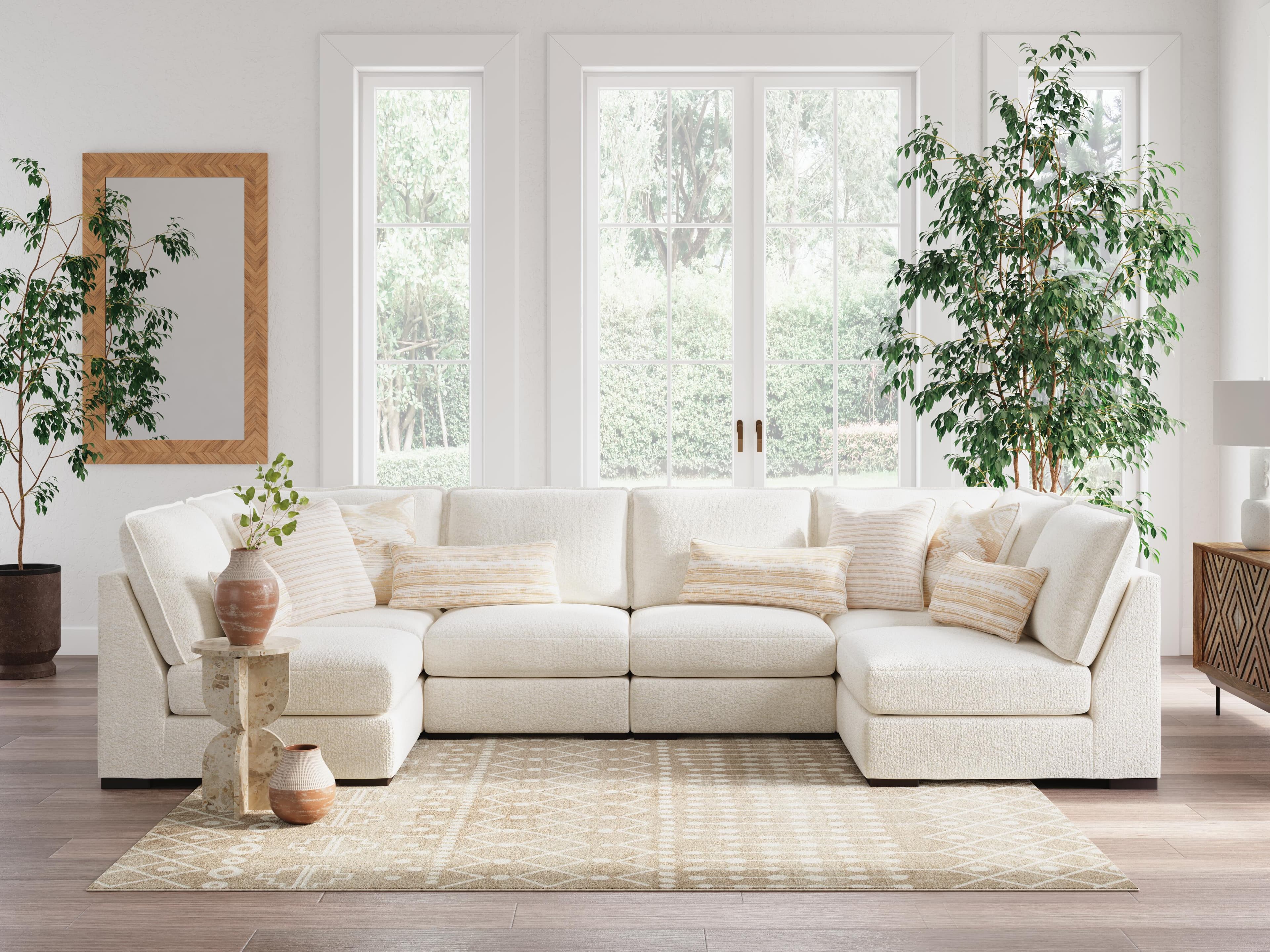 Donelson Creek 6-Piece Sectional — White — view 2