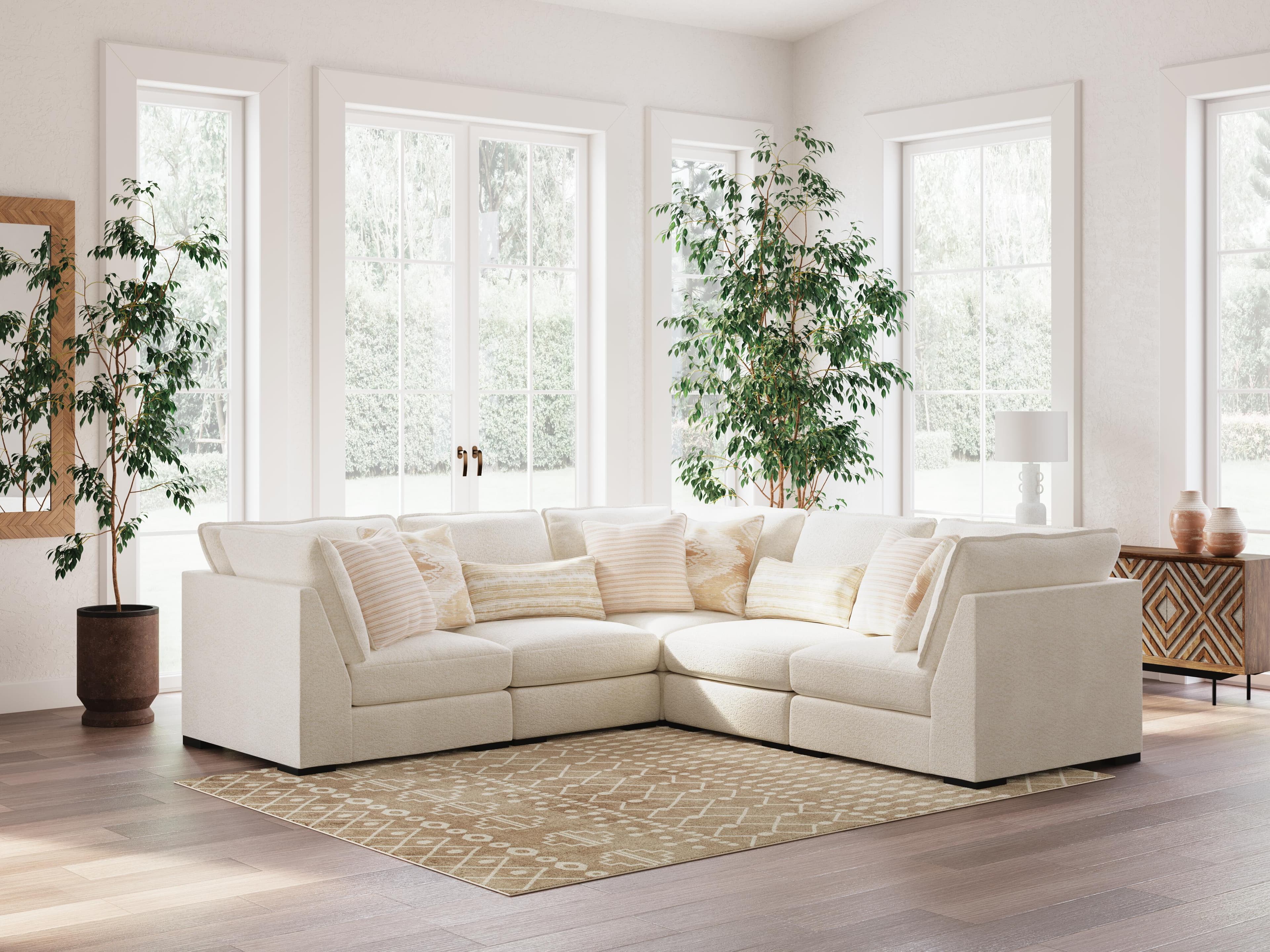Donelson Creek 5-Piece Sectional — White — view 2