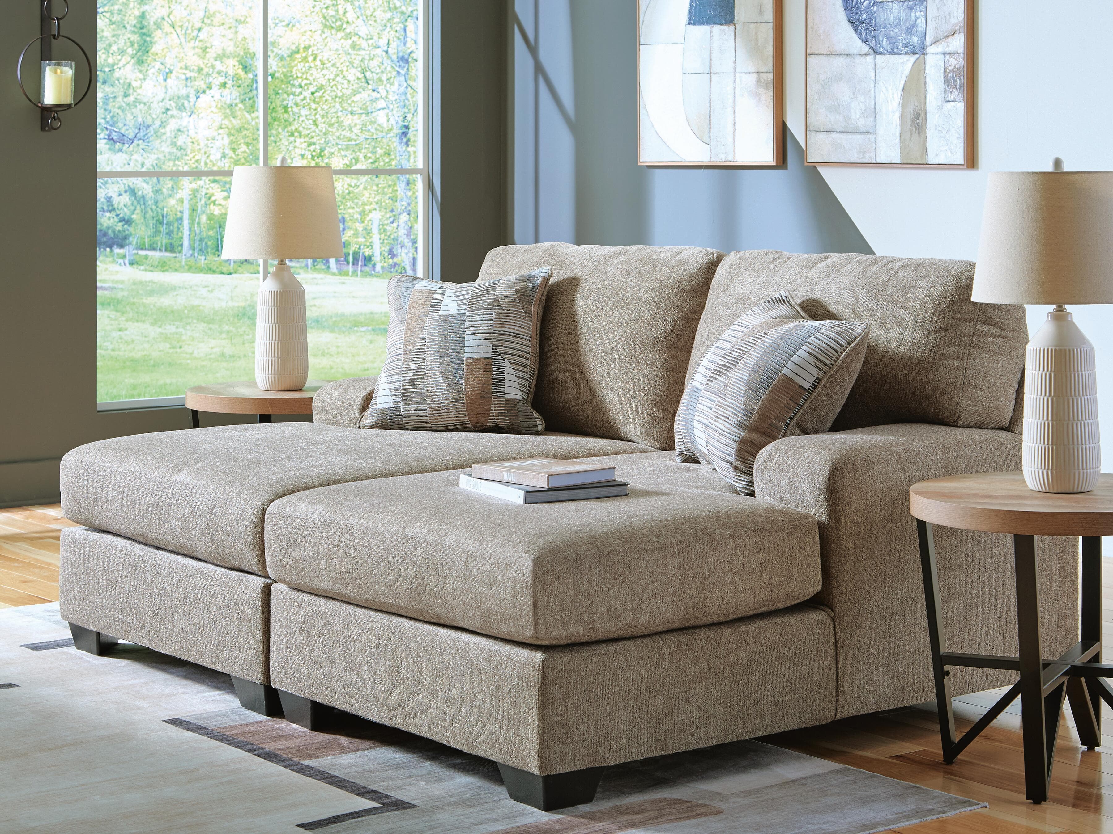 Newellen 2-Piece Super Chaise — Hemp — view 2