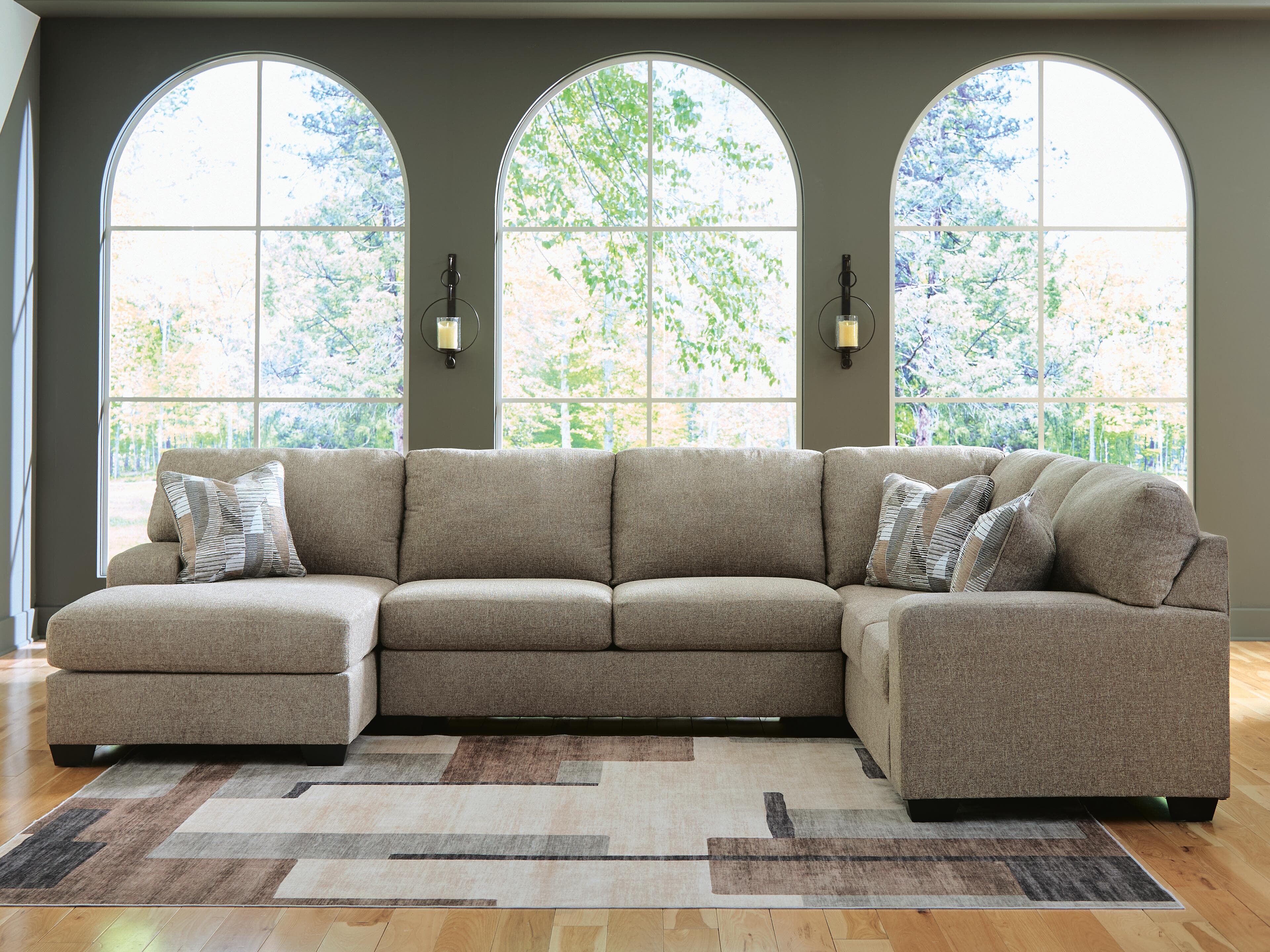 Newellen 3-Piece Sleeper Sectional with Chaise — Hemp — view 2