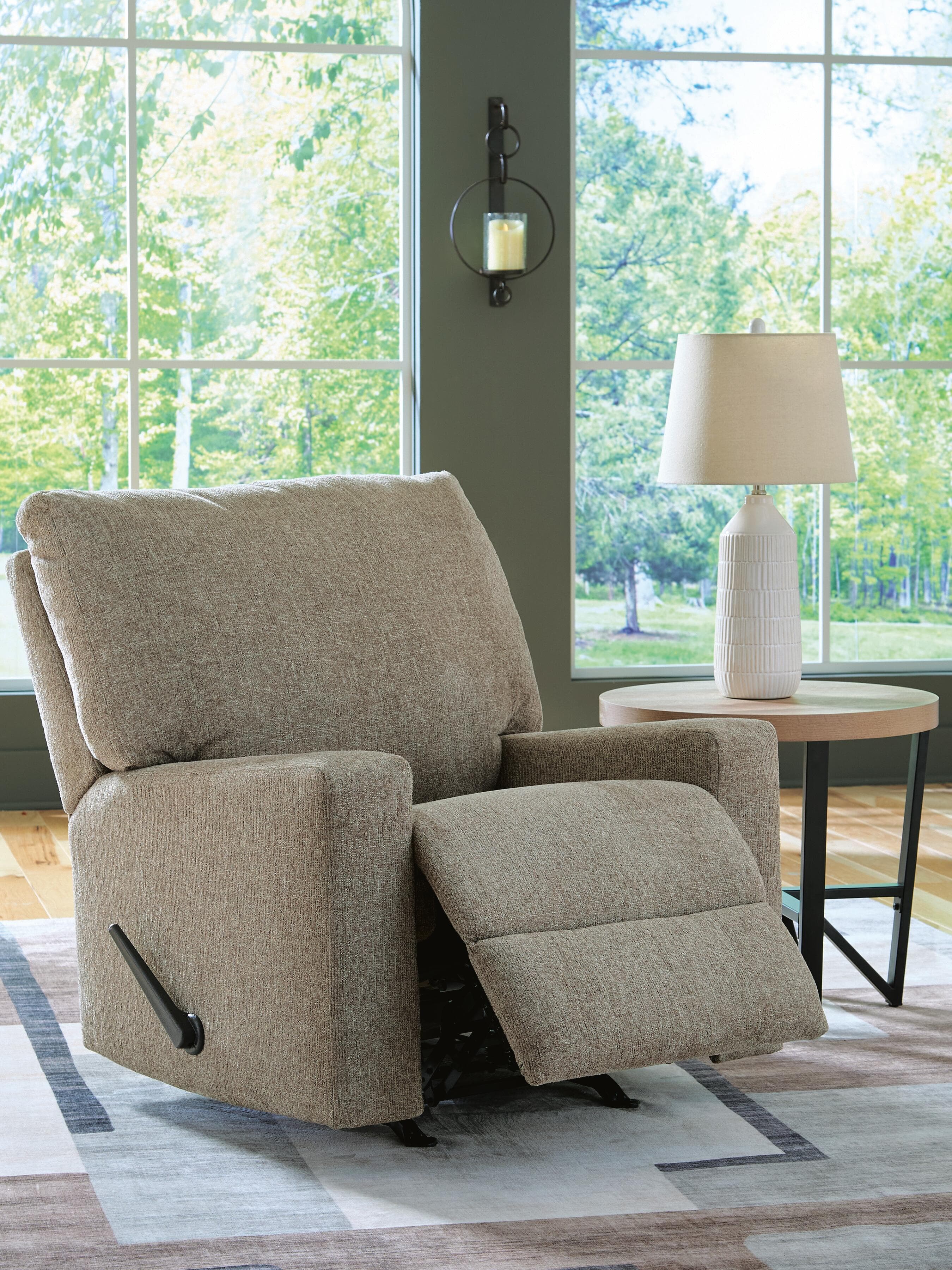 Newellen Recliner — Brown/Beige — view 6