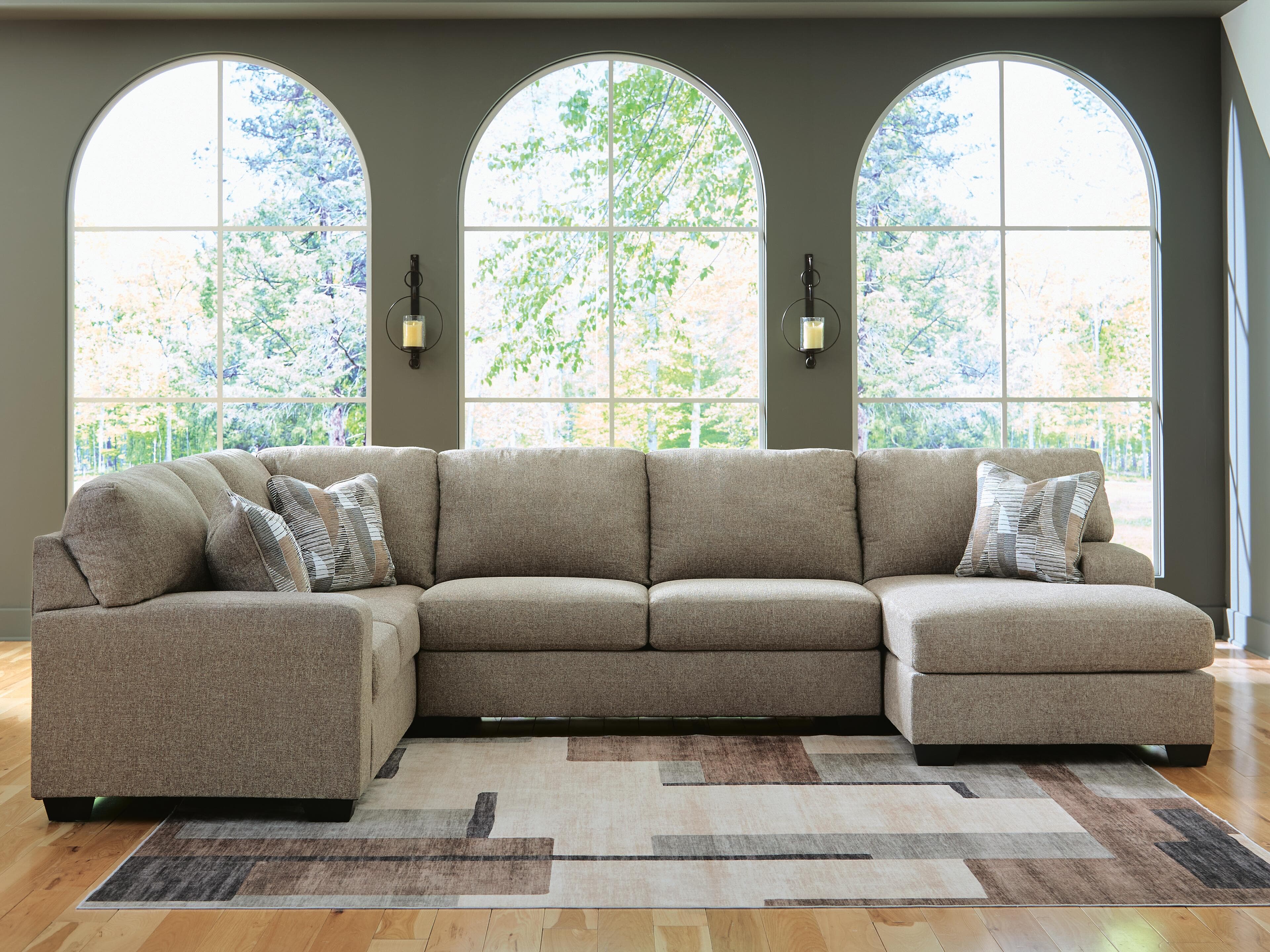 Newellen 3-Piece Sleeper Sectional with Chaise — Hemp — view 2