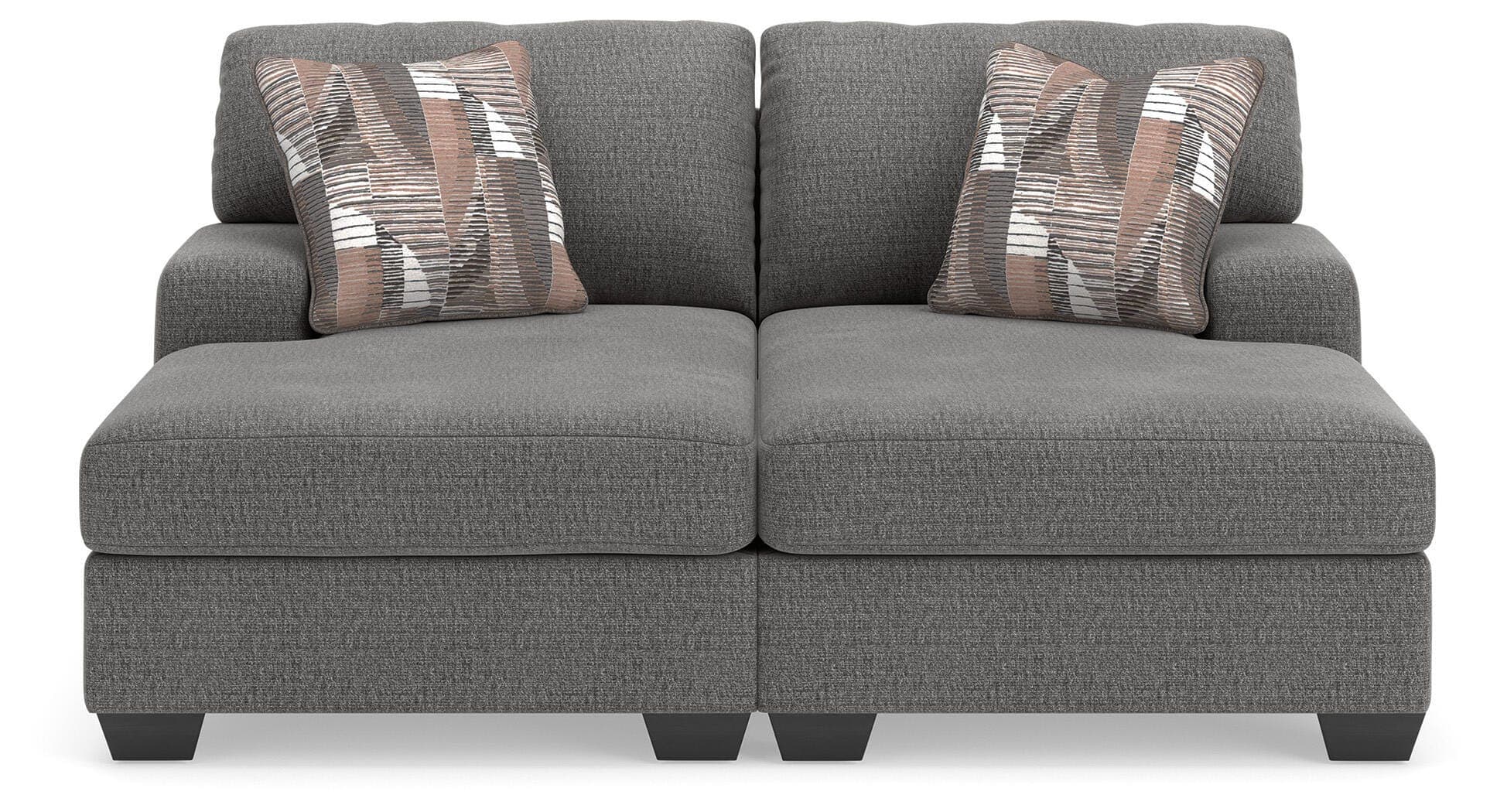 Newellen 2-Piece Super Chaise — Greystone — view 3