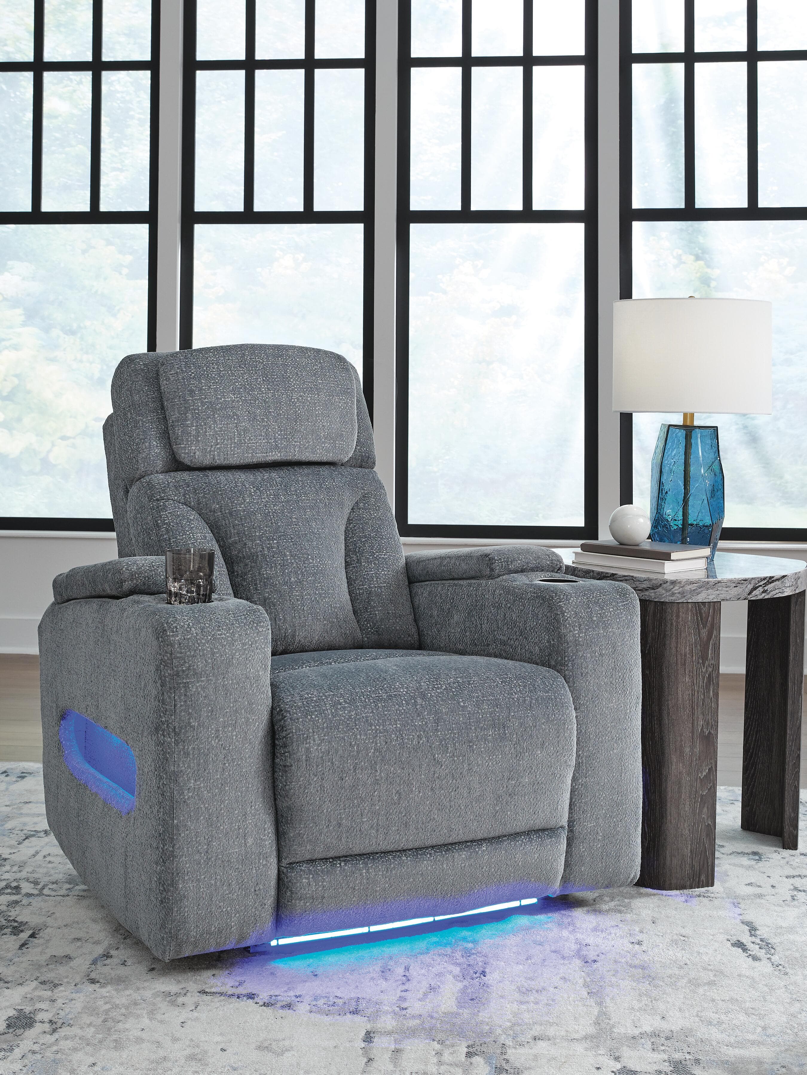 Forest Lake Power Recliner — Black/Gray — view 2