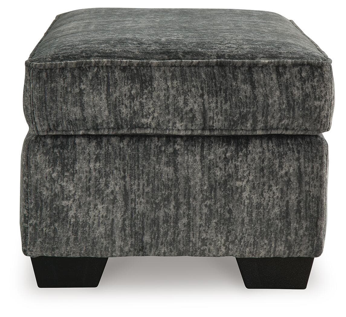 Lonoke Ottoman — Black/Gray — view 4