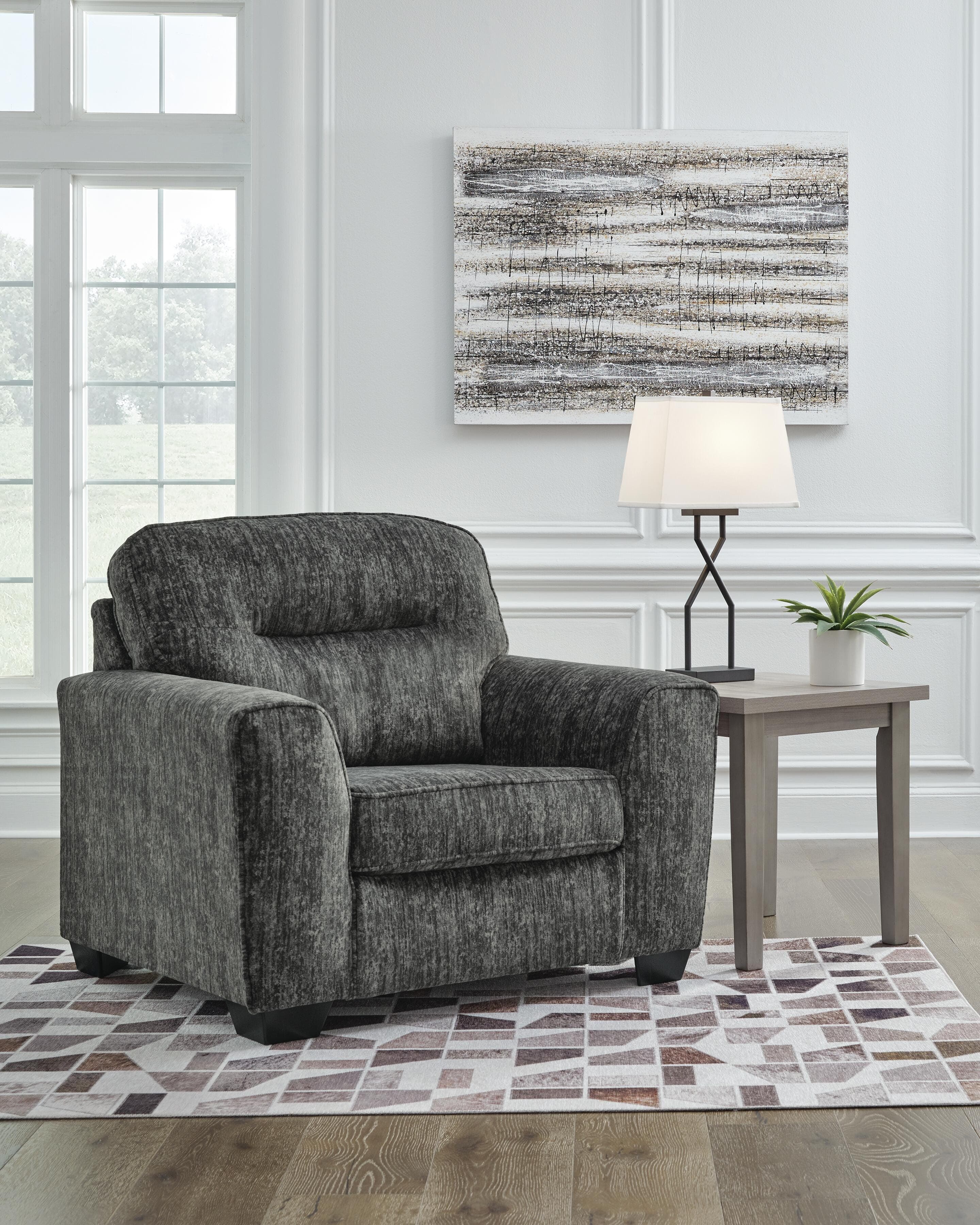 Lonoke Oversized Chair — Black/Gray — view 2