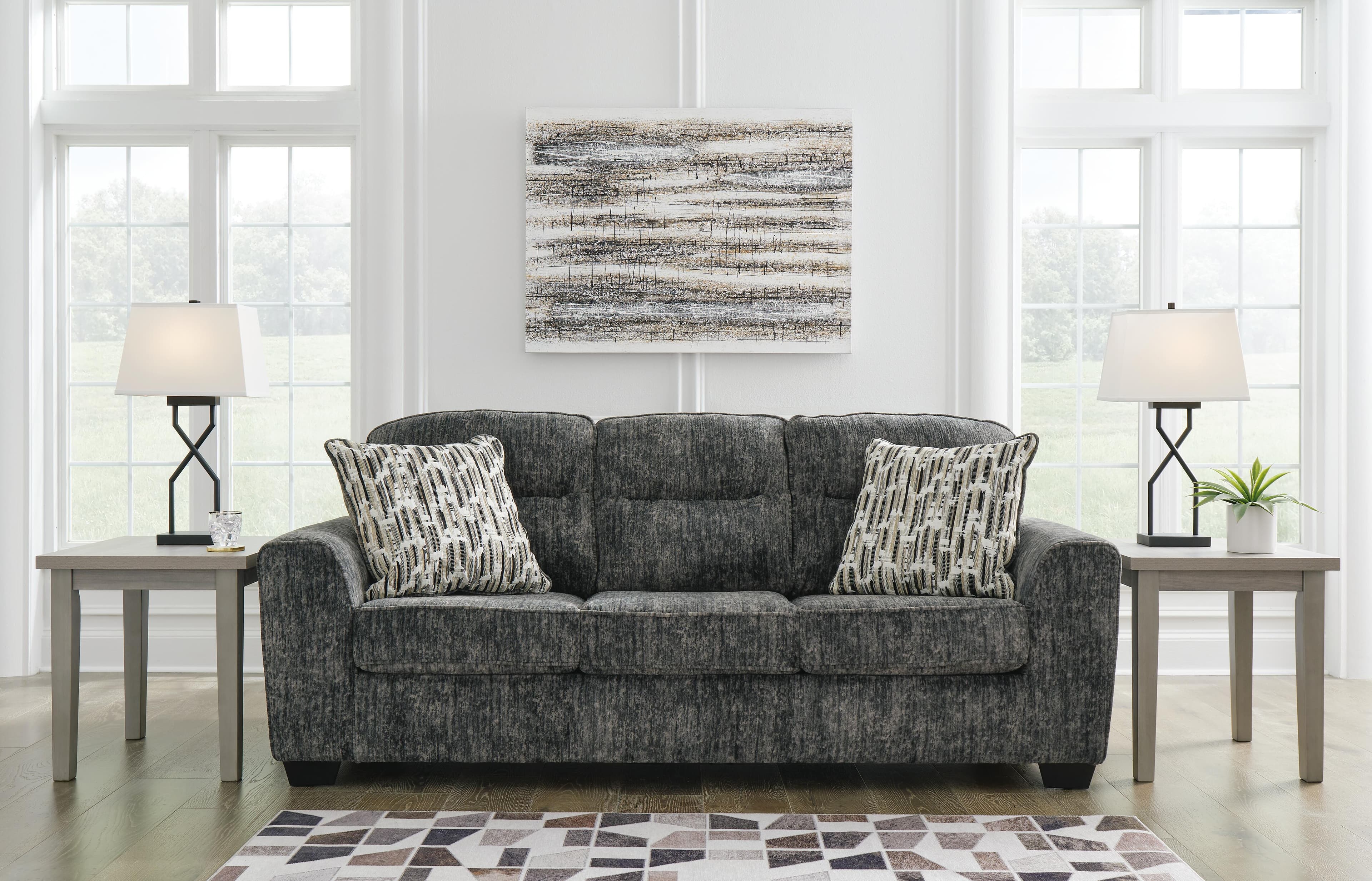 Lonoke Sofa — Black/Gray — view 2