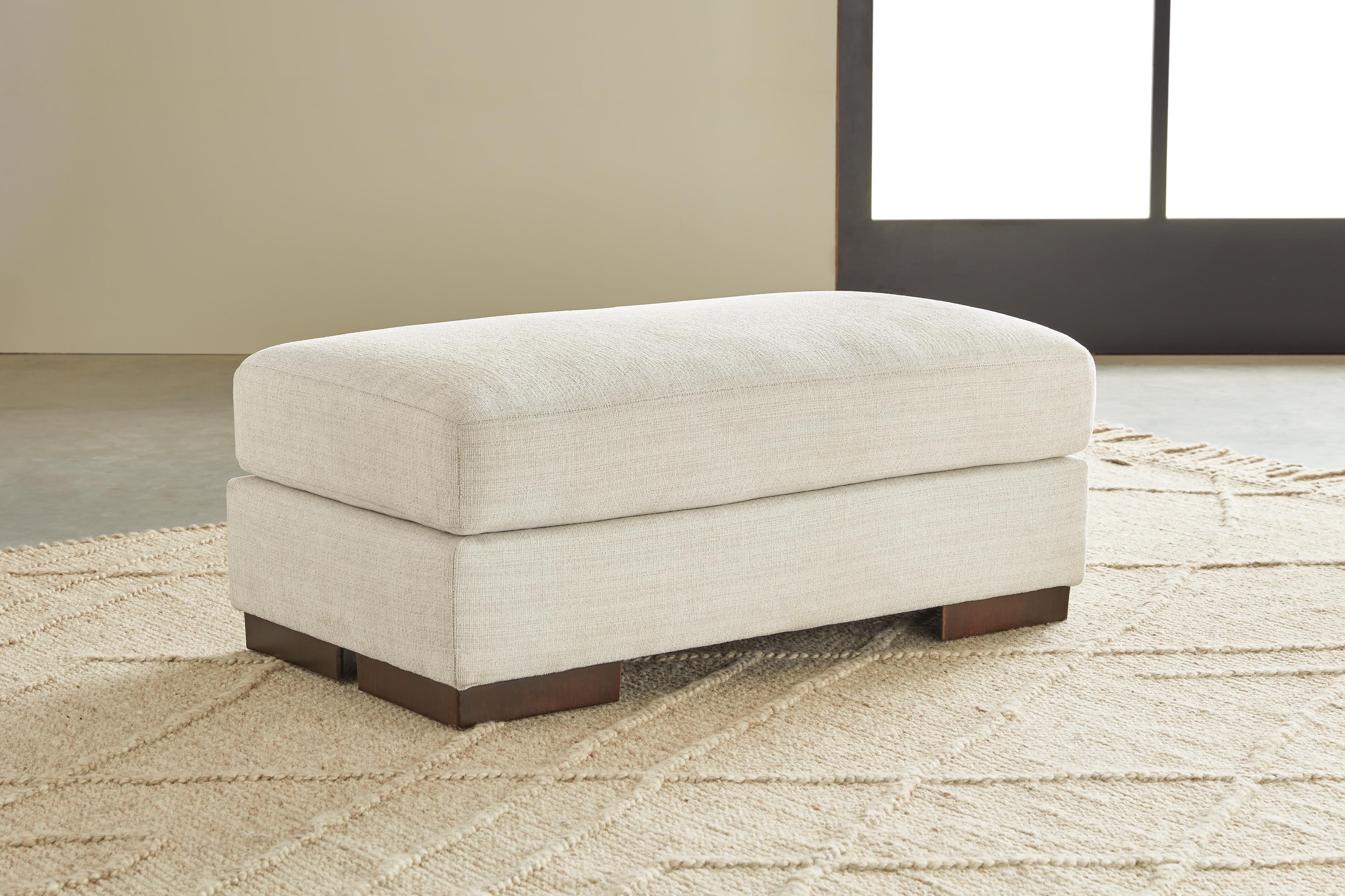 Maggie Ottoman — White — view 2