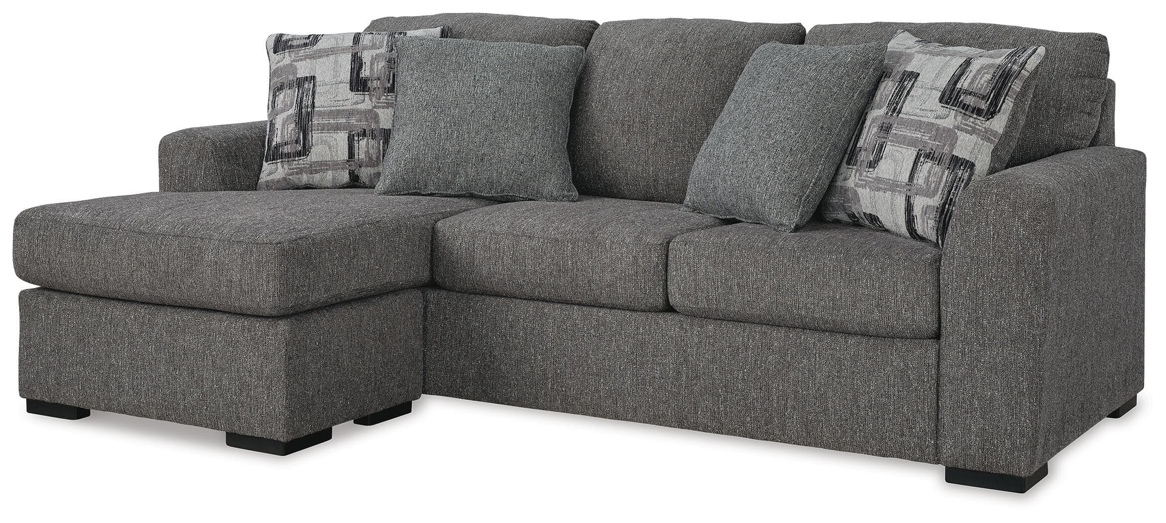 Gardiner Sofa Chaise — Black/Gray — view 4