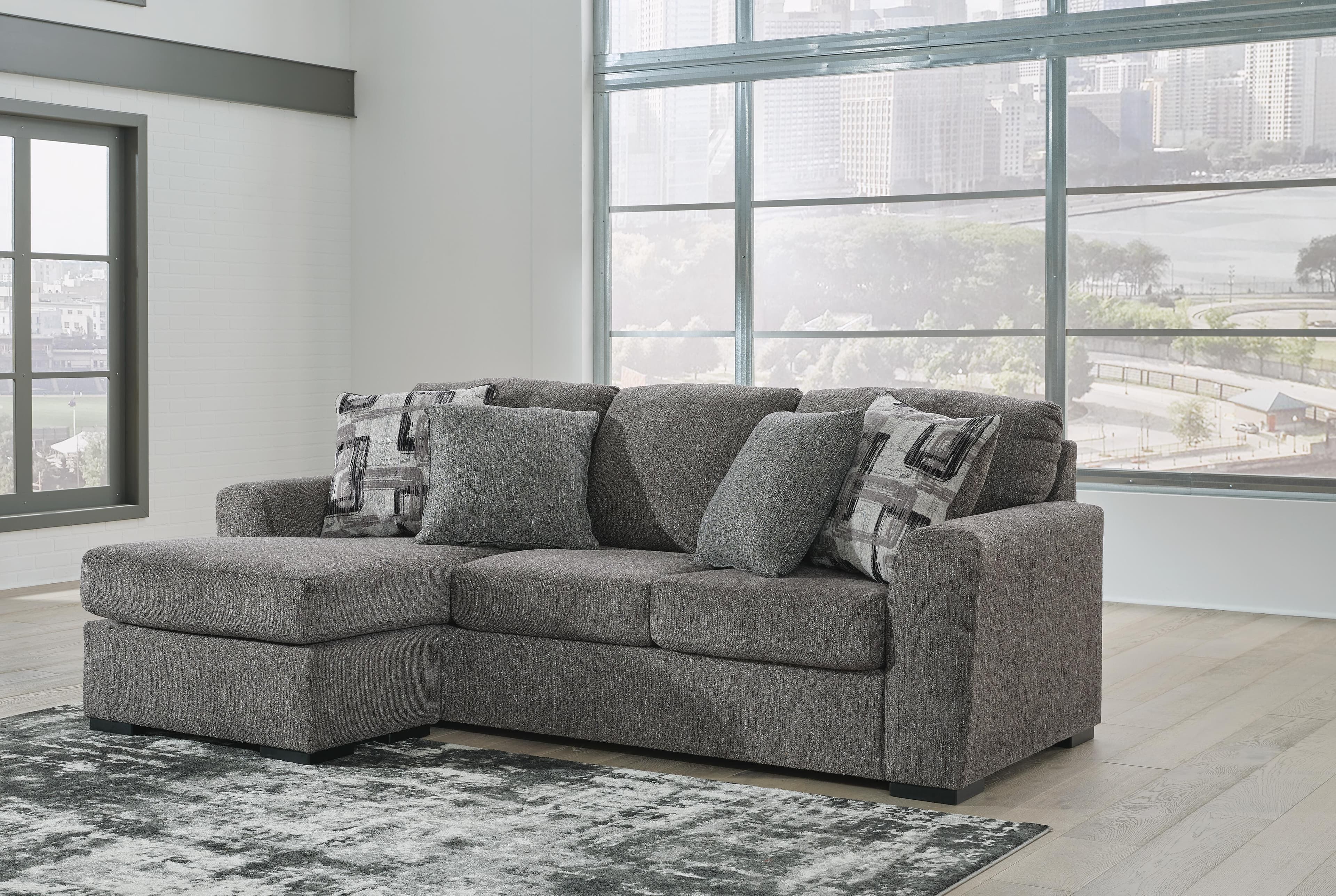 Gardiner Sofa Chaise — Black/Gray — view 2