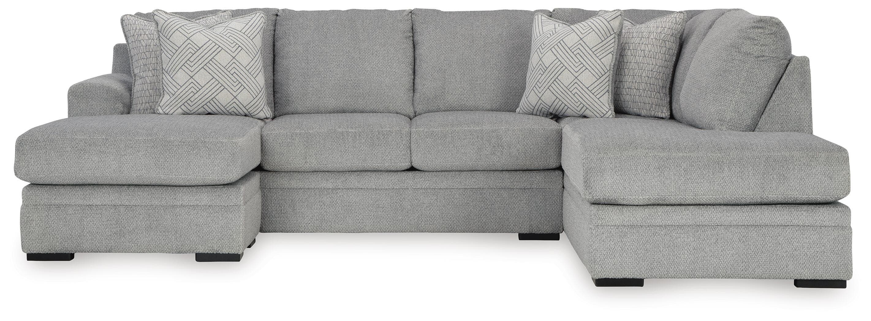 Casselbury 2-Piece Sectional with Chaise — Black/Gray — view 3