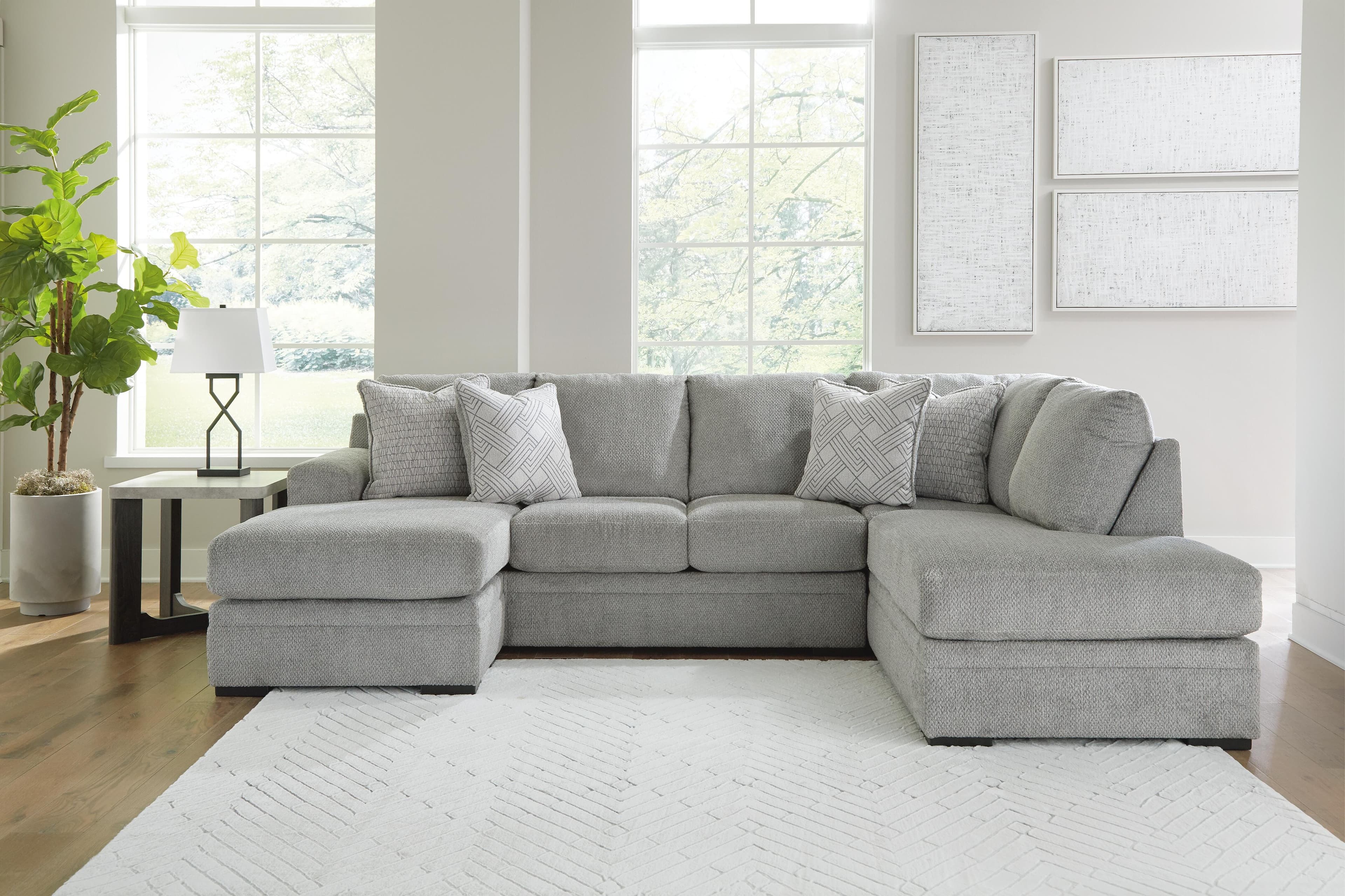 Casselbury 2-Piece Sectional with Chaise — Black/Gray — view 5