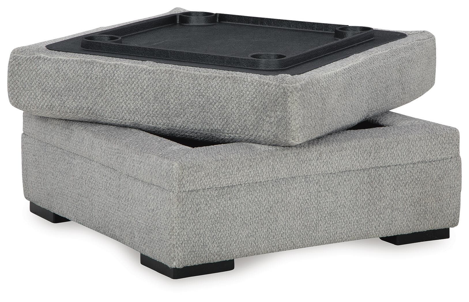 Casselbury Ottoman With Storage — Black/Gray — view 3