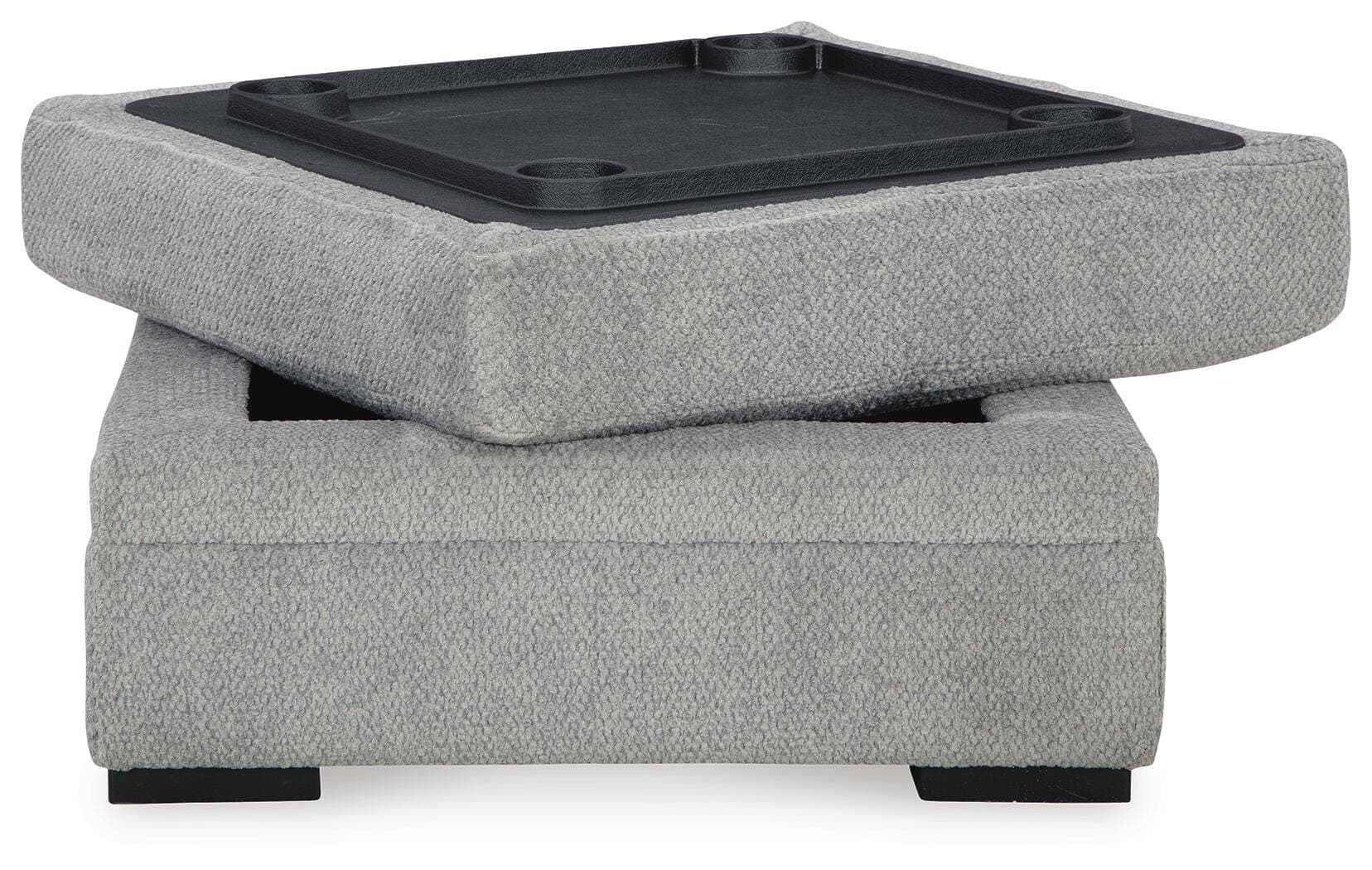 Casselbury Ottoman With Storage — Black/Gray — view 4