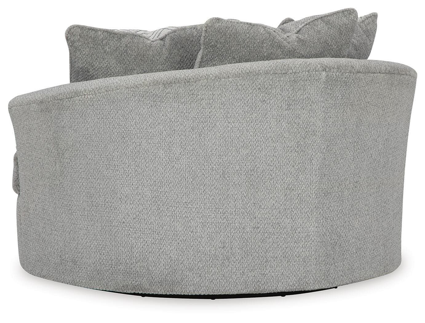 Casselbury Oversized Swivel Accent Chair — Black/Gray — view 5