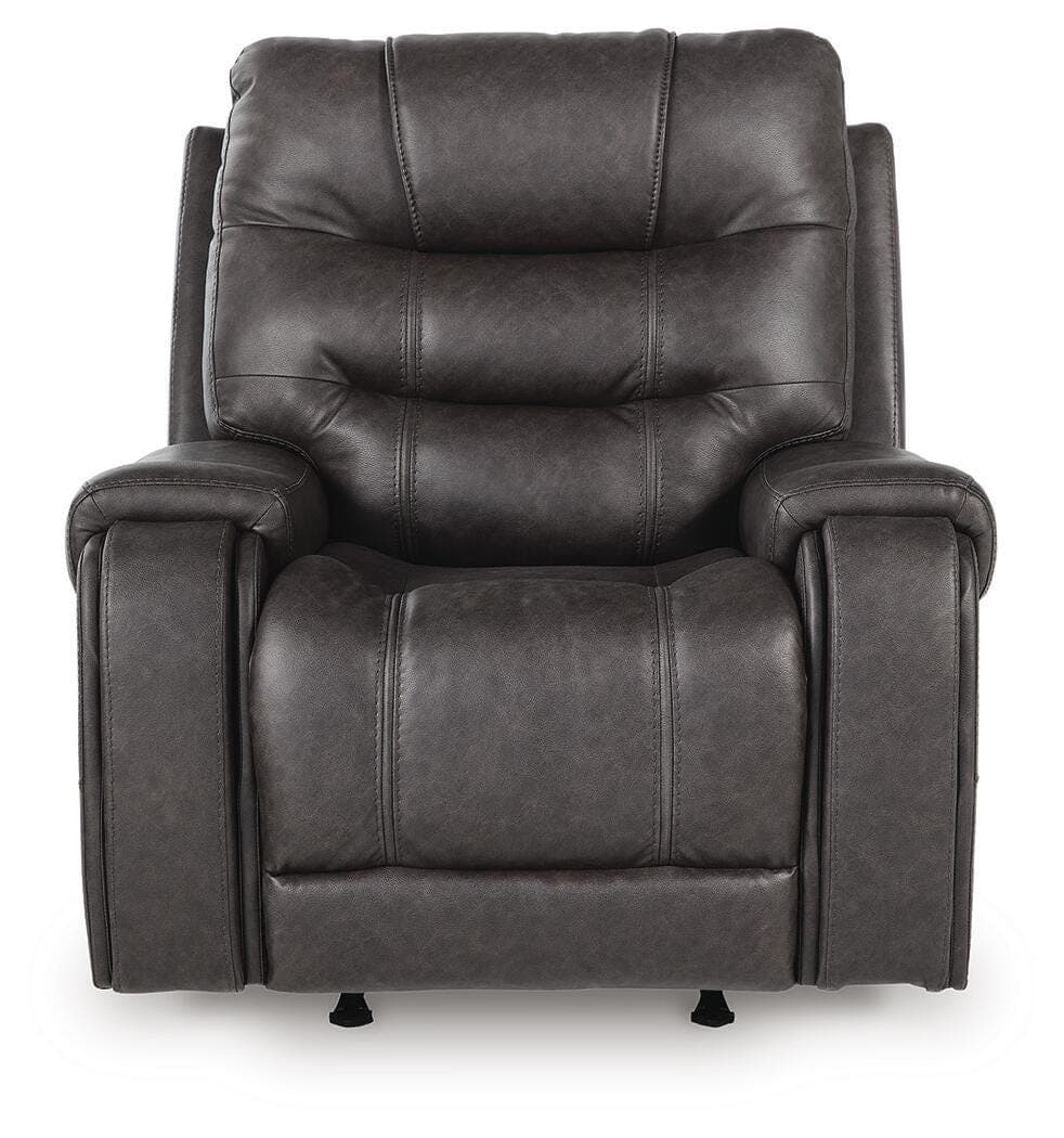 Trumble Recliner — Black/Gray — view 4