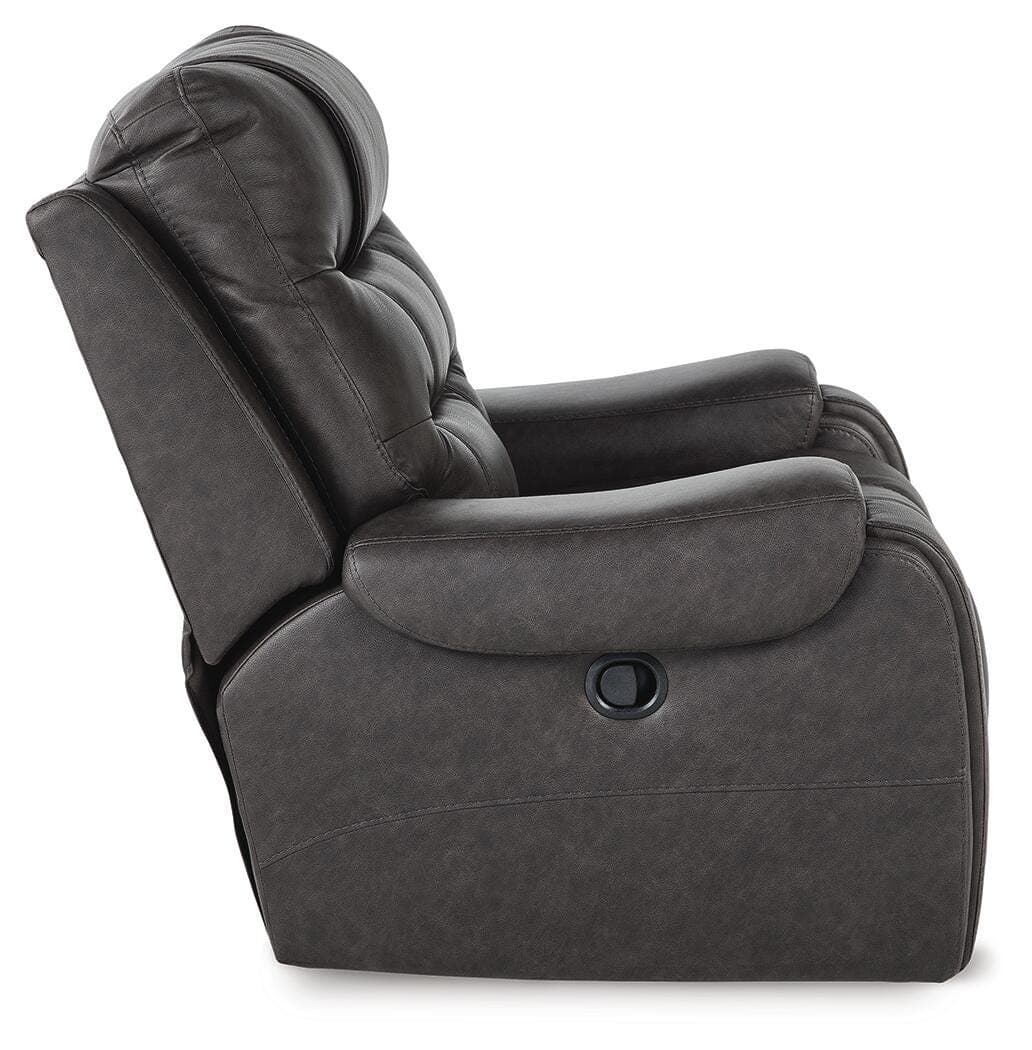 Trumble Recliner — Black/Gray — view 5