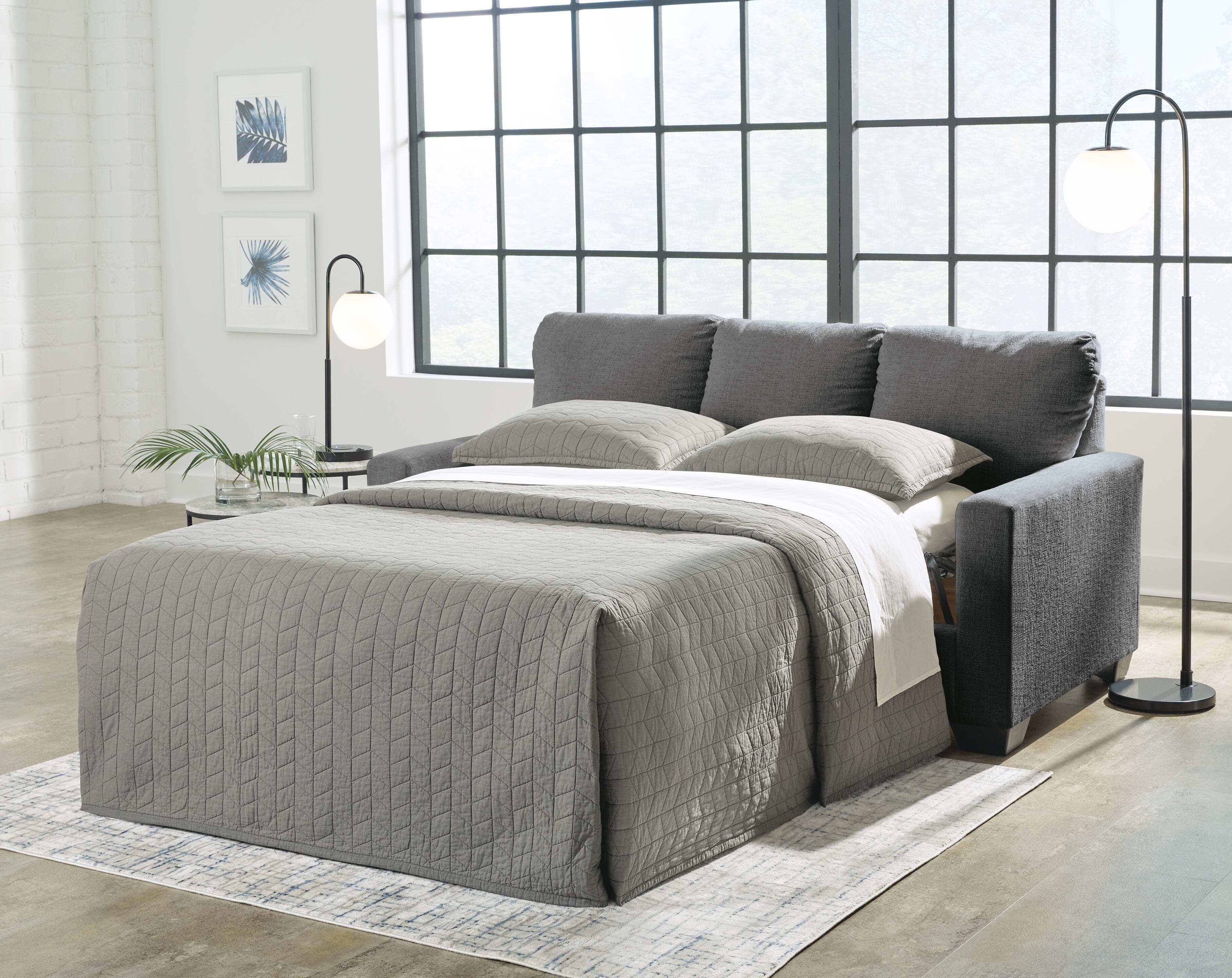 Rannis Full Sofa Sleeper — Black/Gray — view 7