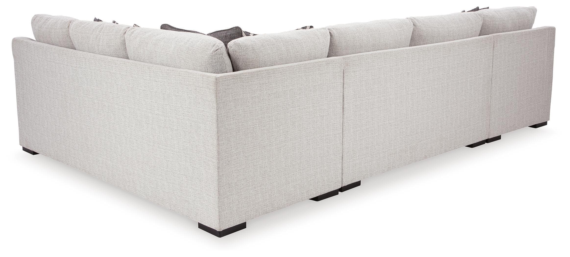 Koralynn 3-Piece Sectional with Chaise — Black/Gray — view 3
