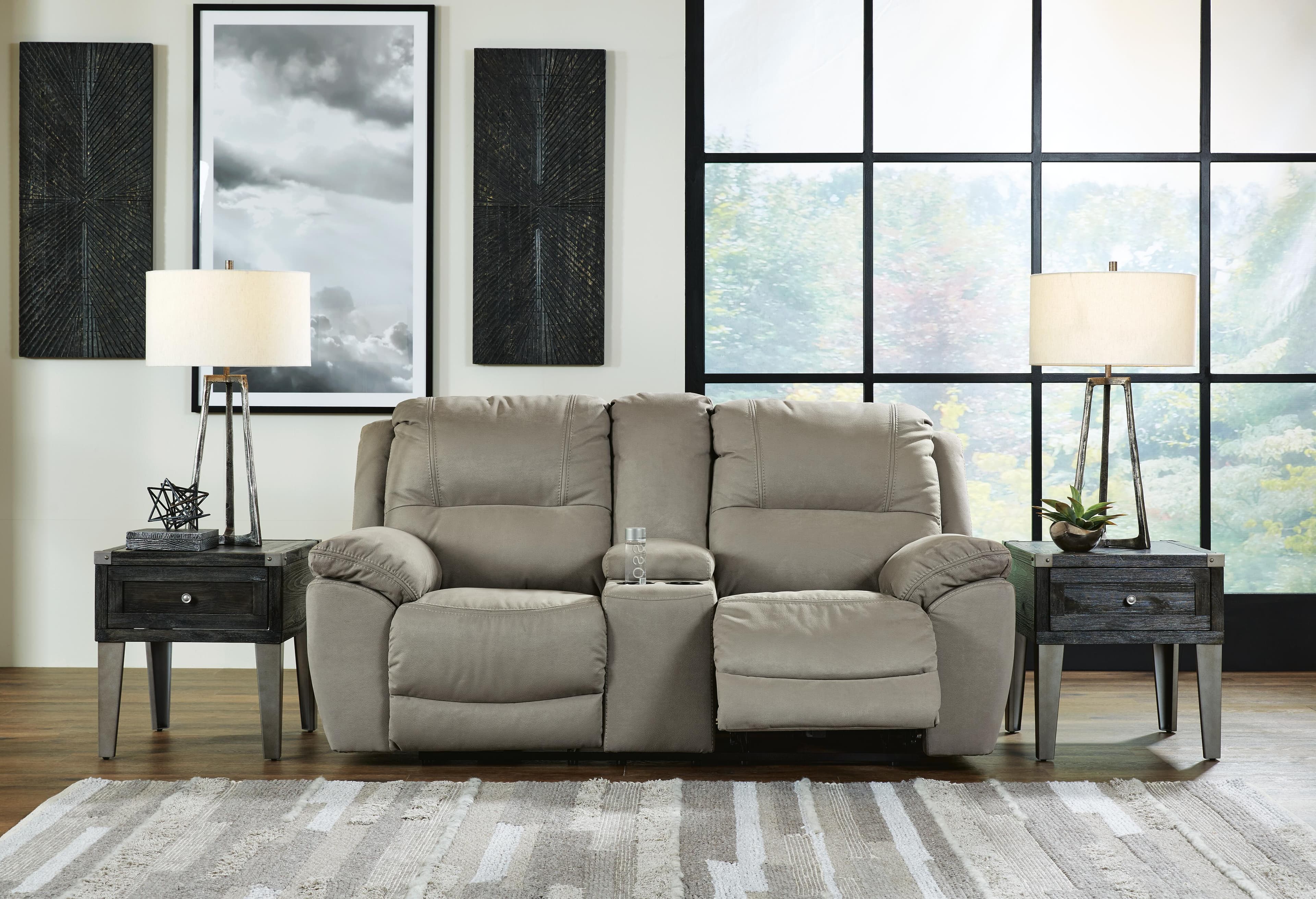 Next-Gen Gaucho Power Reclining Loveseat with Console — Brown/Beige — view 2