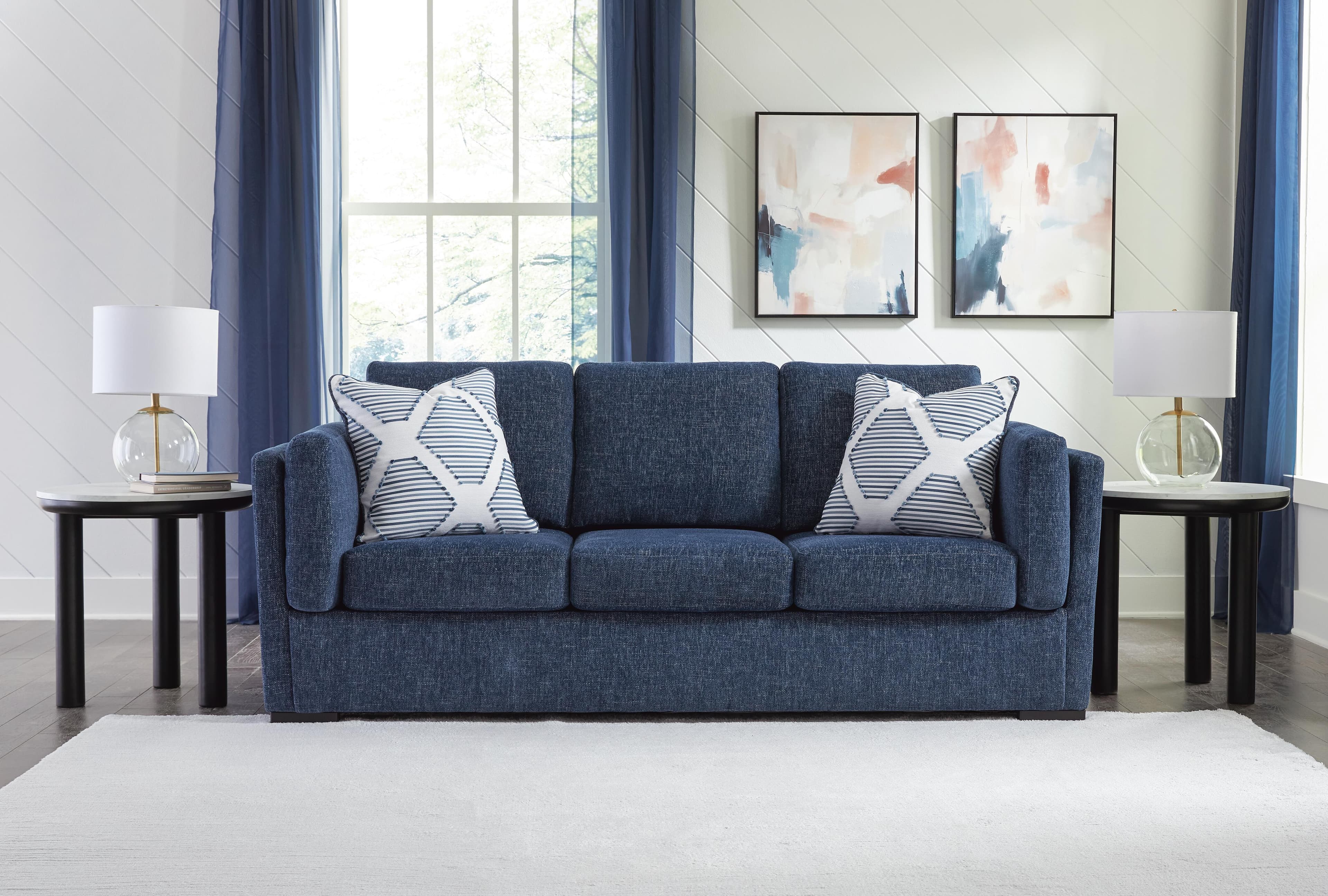 Evansley Sofa — Blue — view 2