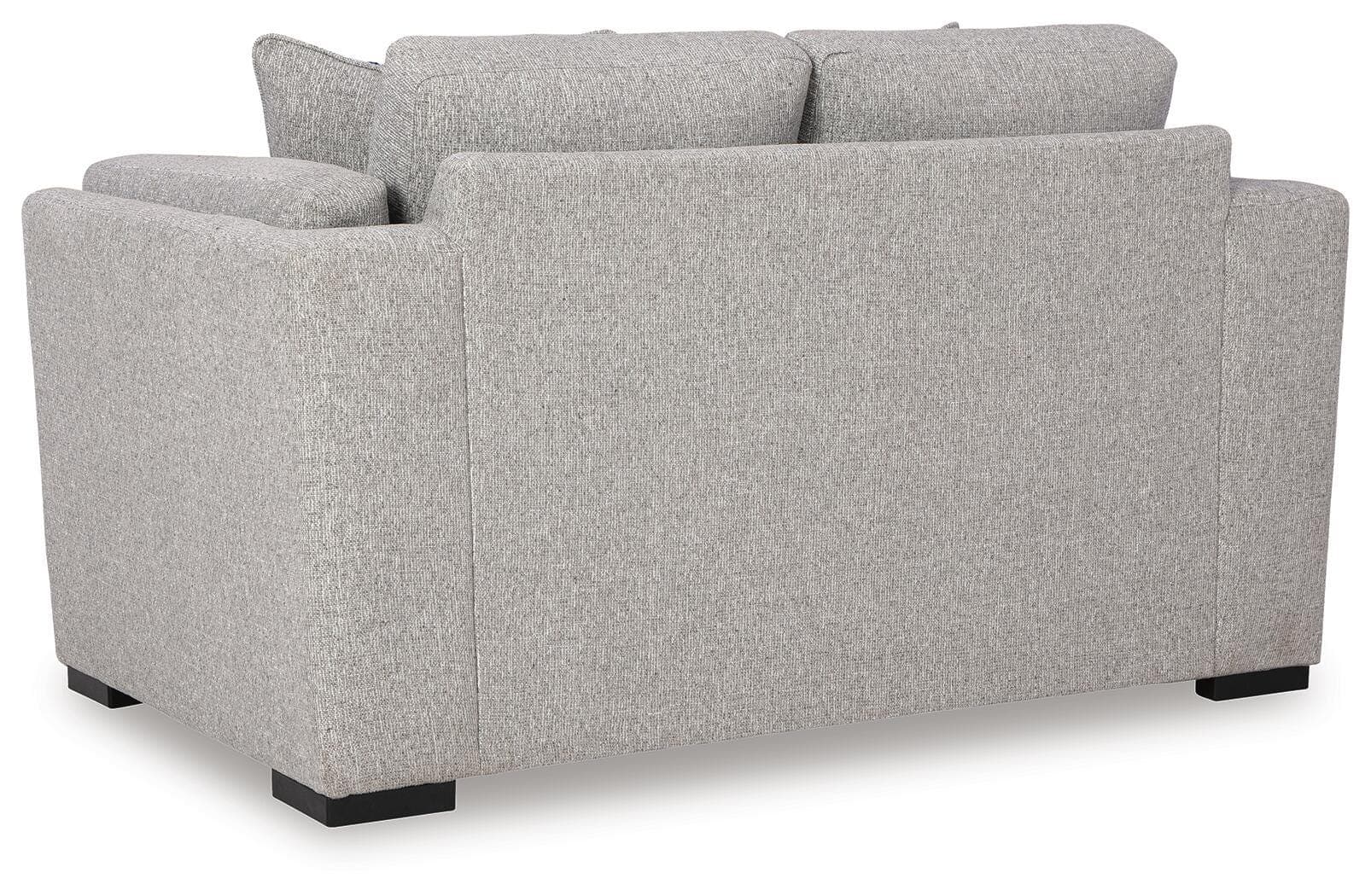 Evansley Loveseat — Black/Gray — view 5