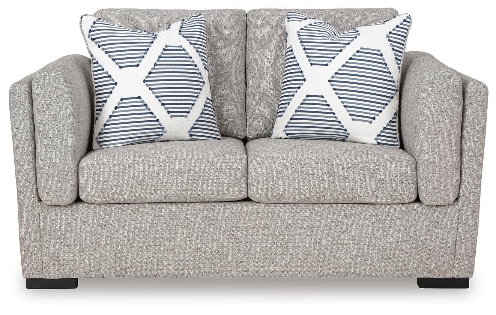 Evansley Loveseat — Black/Gray — view 3