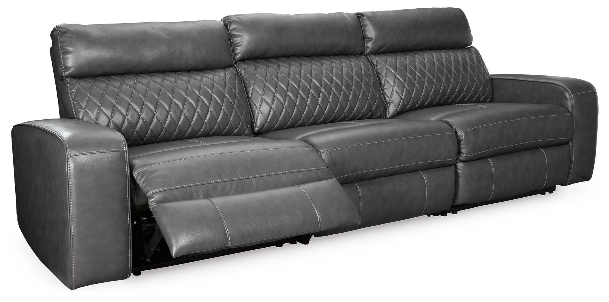 Samperstone 3-Piece Power Reclining Sectional Sofa — Black/Gray — view 3
