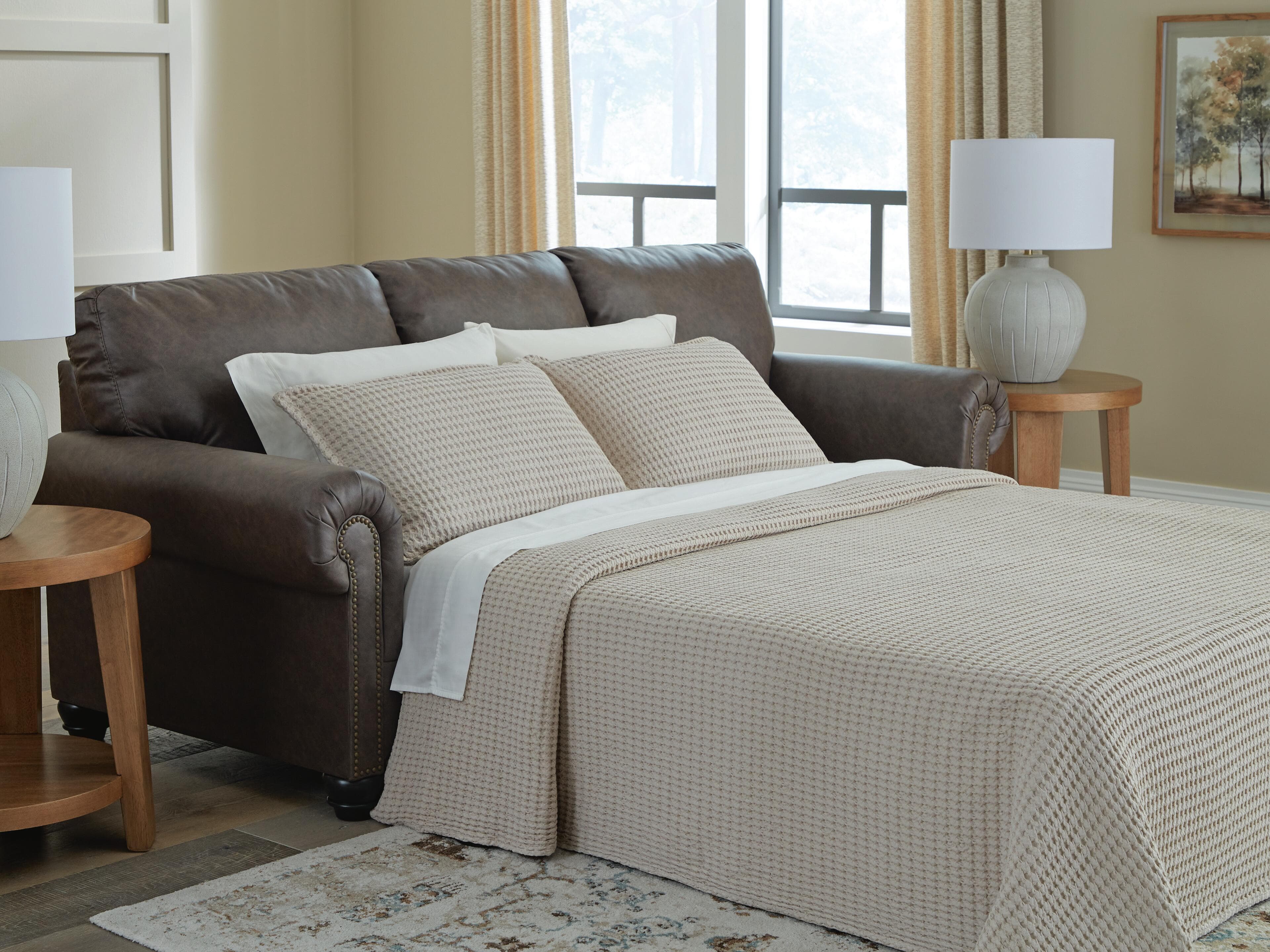 Roxmere Queen Sofa Sleeper — Brown/Beige — view 2