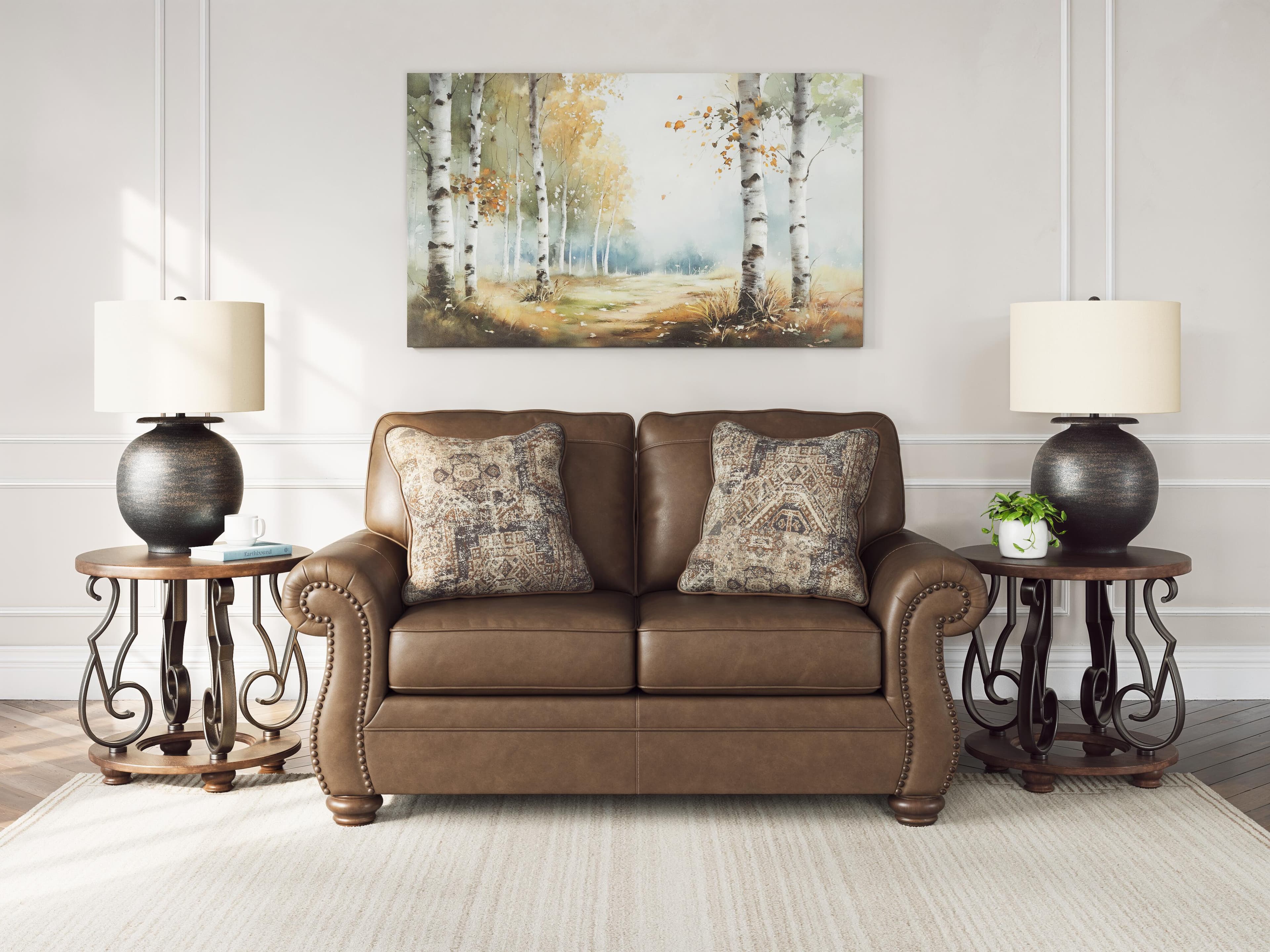 Shadsburne Loveseat — Brown/Beige — view 2