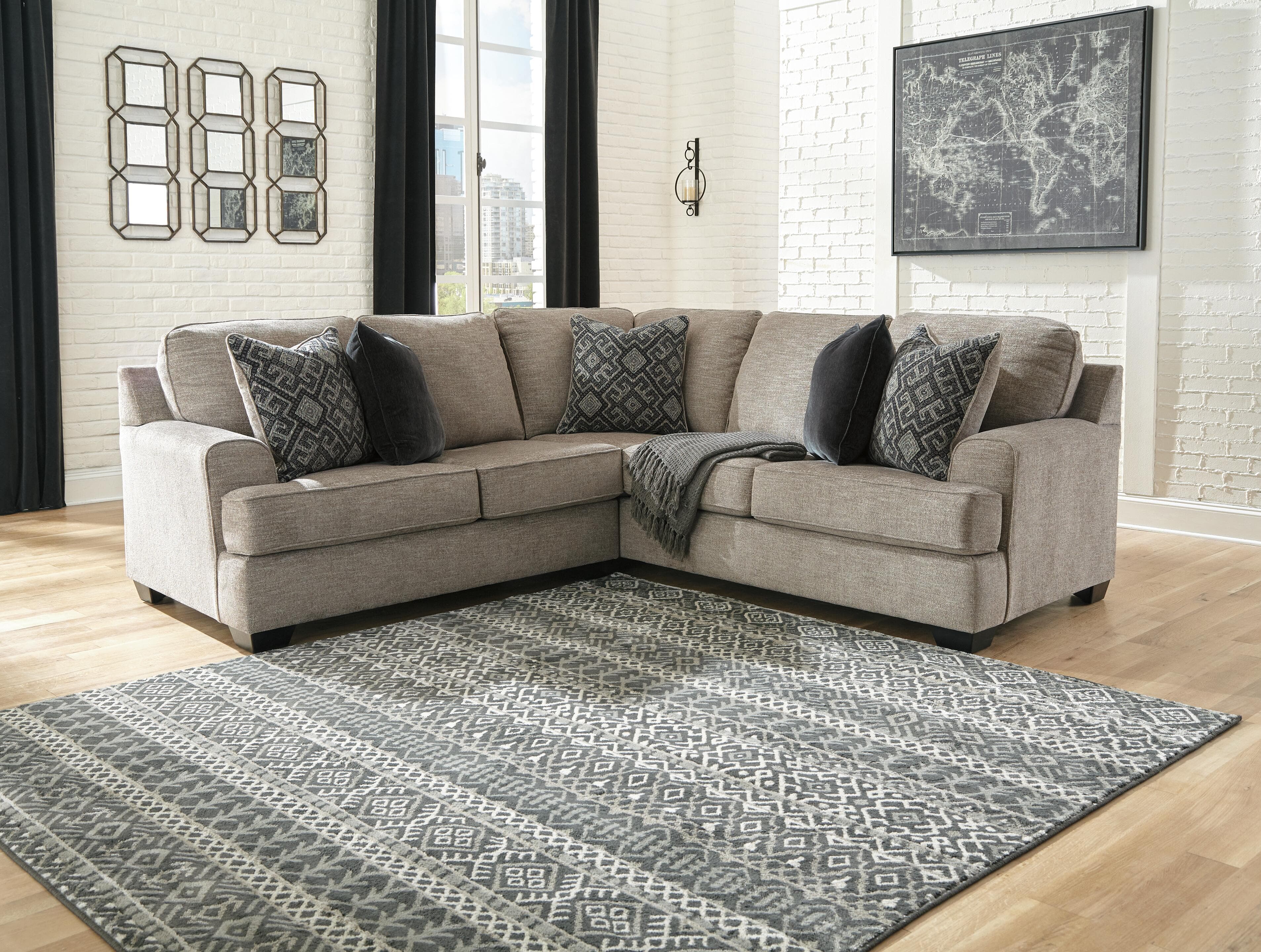 Bovarian 2-Piece Sectional — Black/Gray — view 2