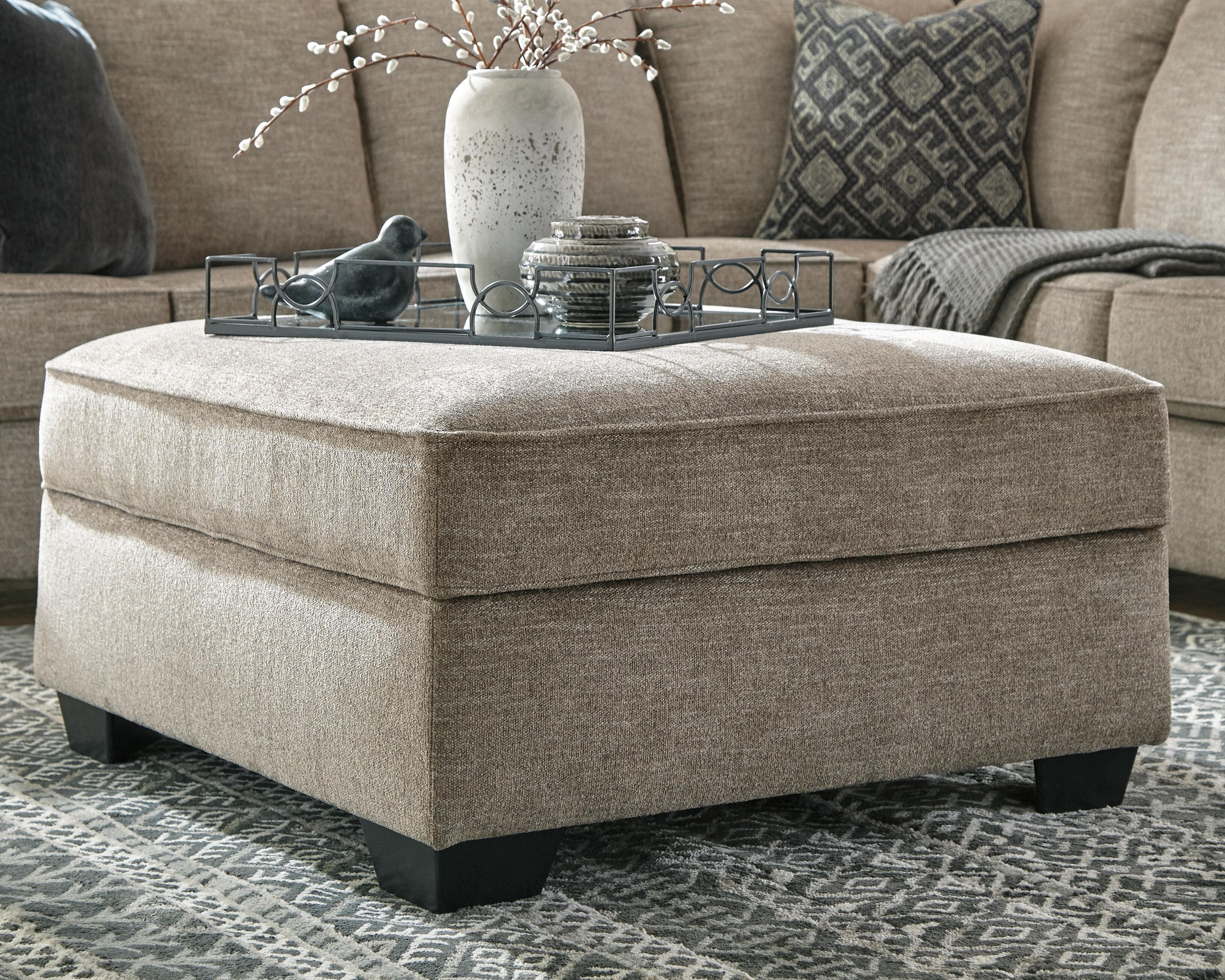 Bovarian Ottoman — Black/Gray — view 2