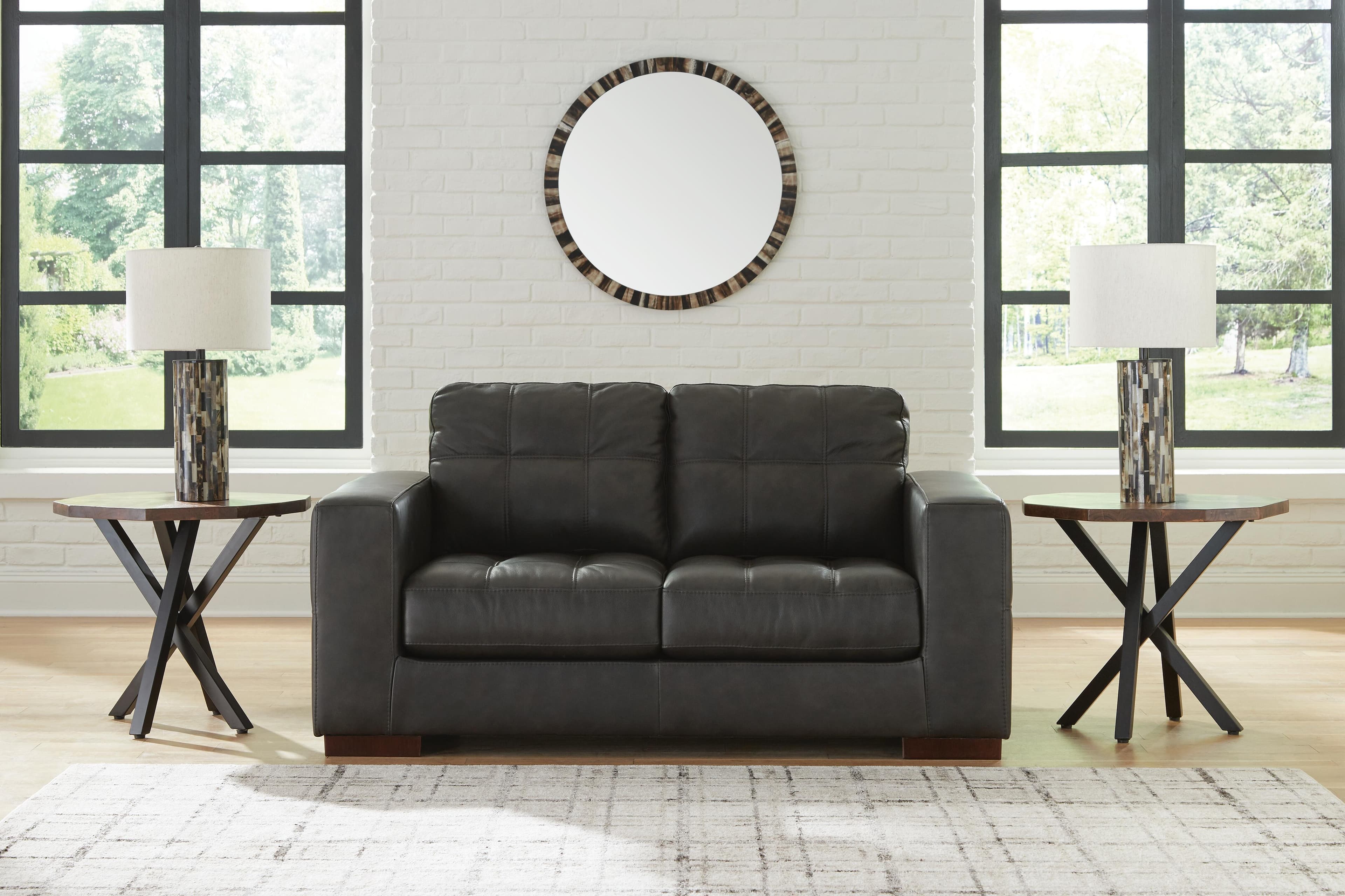 Luigi Loveseat — Black/Gray — view 2