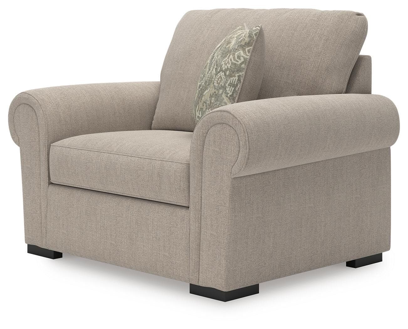 Sararose Oversized Chair — Brown/Beige — view 4
