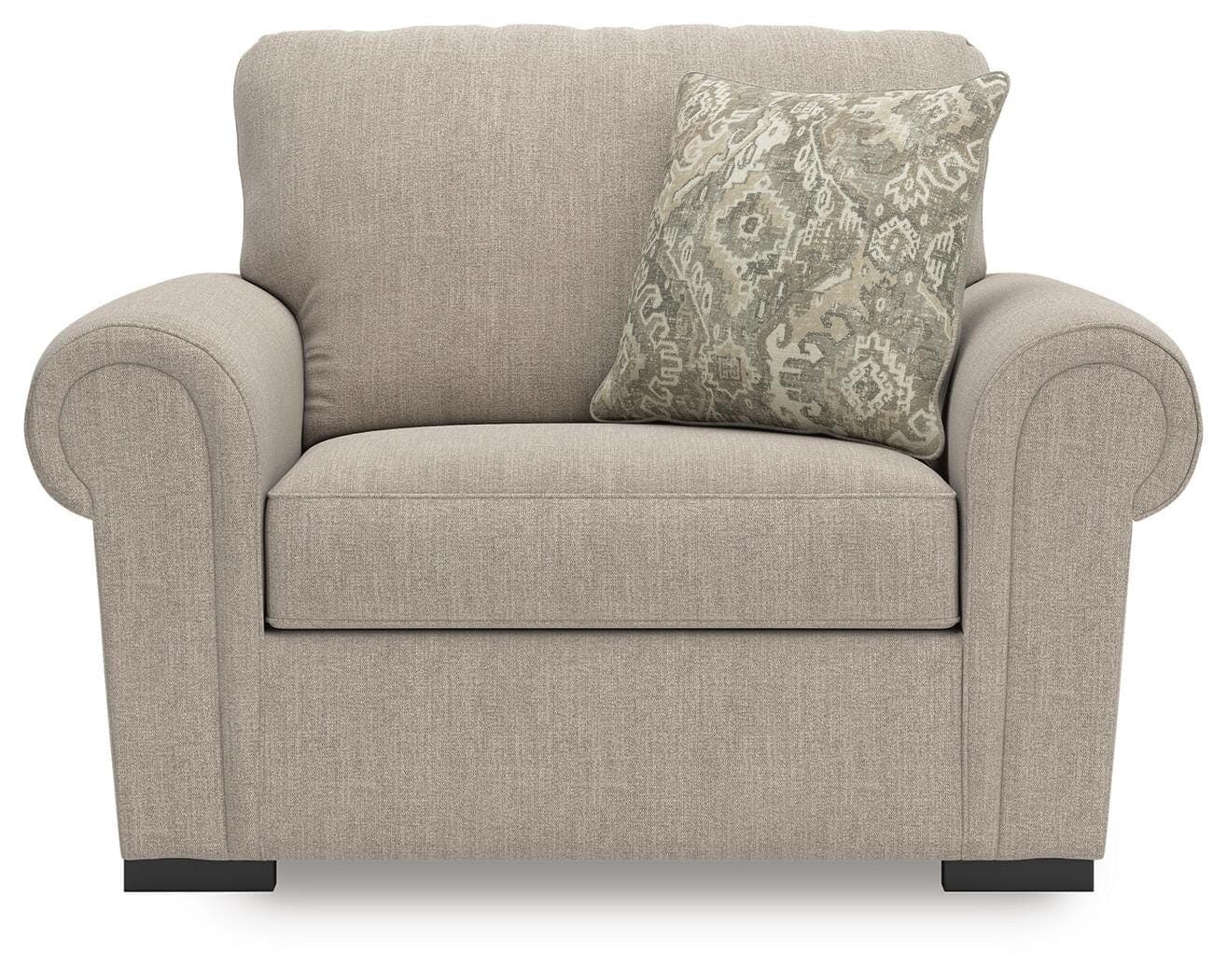 Sararose Oversized Chair — Brown/Beige — view 3