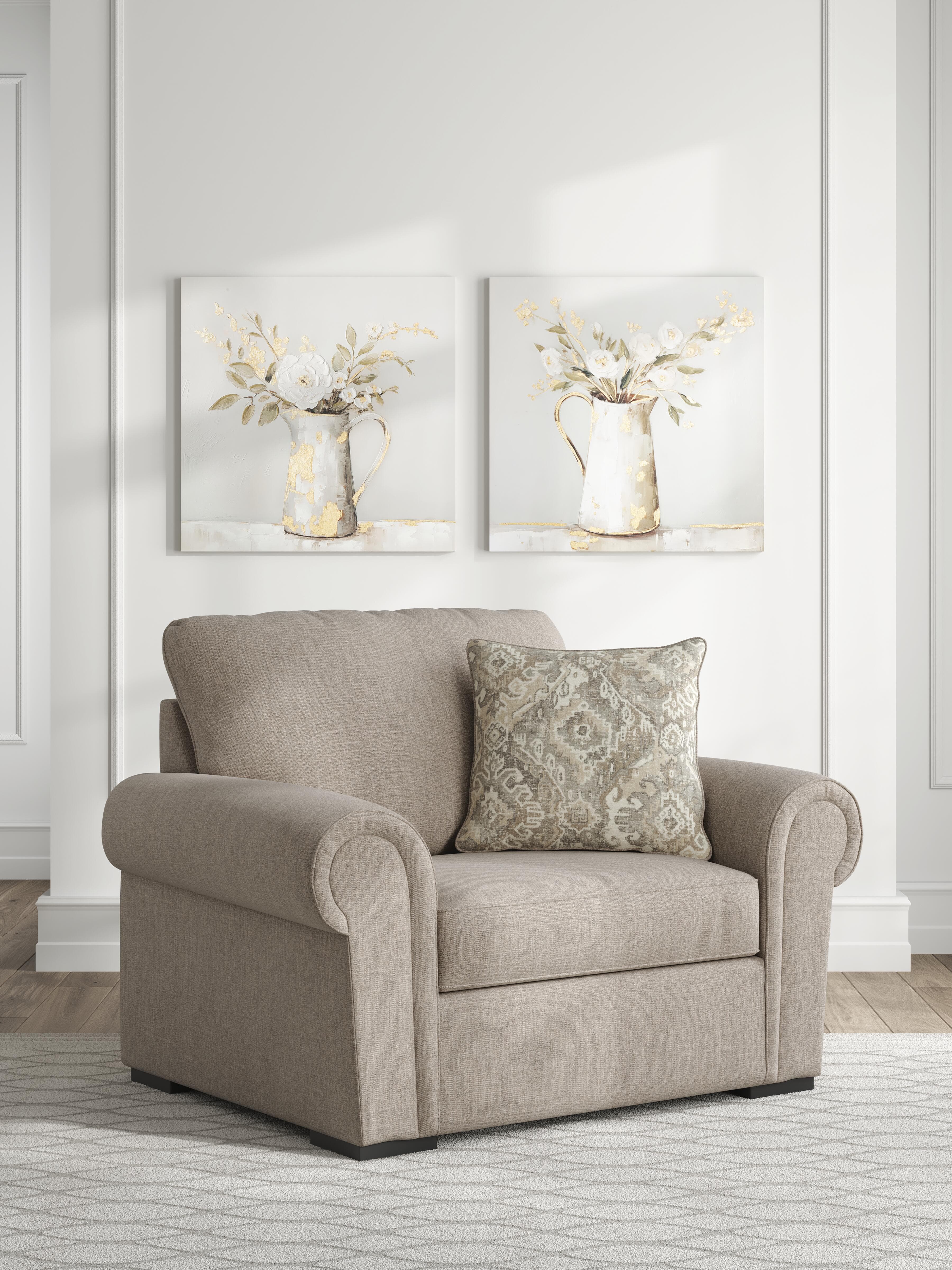 Sararose Oversized Chair — Brown/Beige — view 2