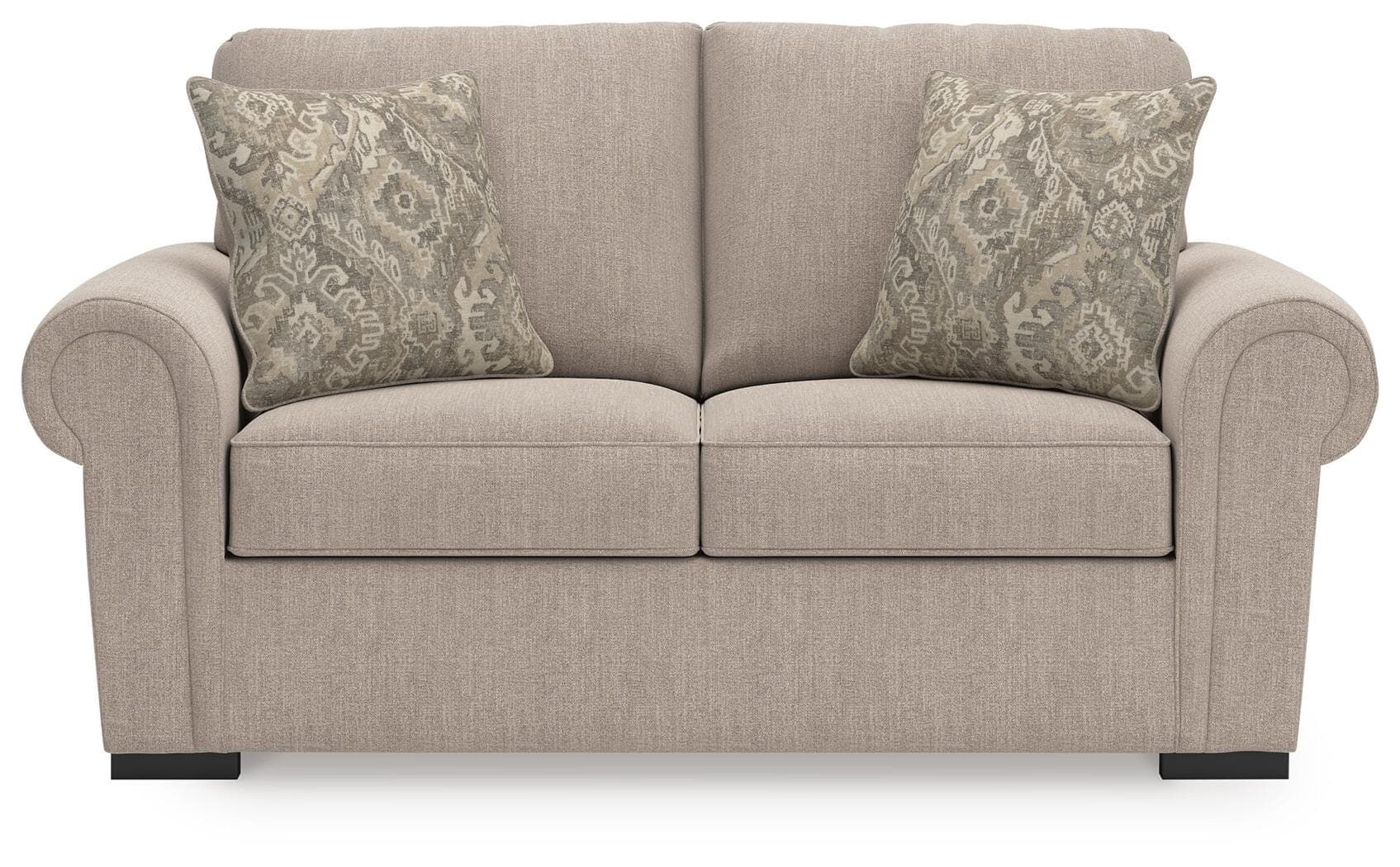 Sararose Loveseat — Brown/Beige — view 3