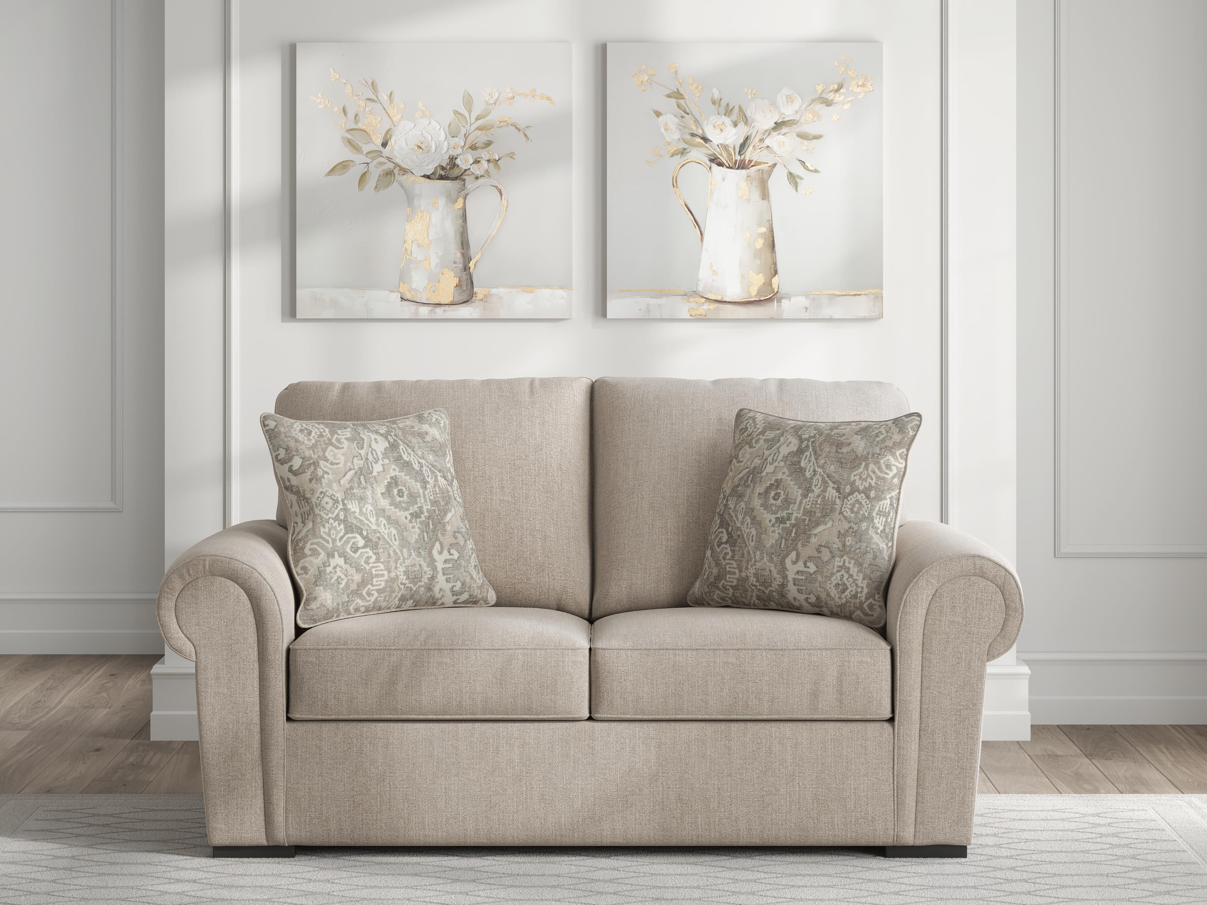 Sararose Loveseat — Brown/Beige — view 2