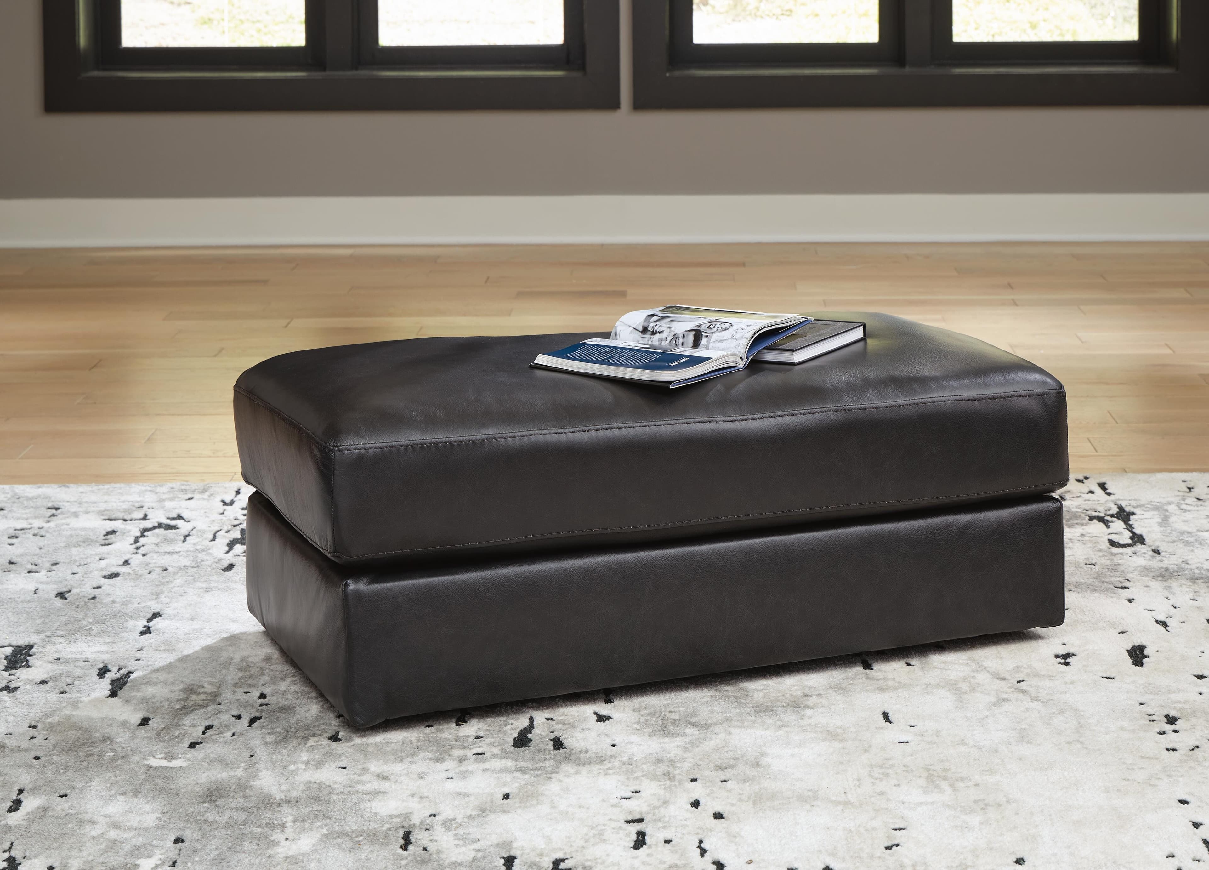 Amiata Ottoman — Black/Gray — view 2
