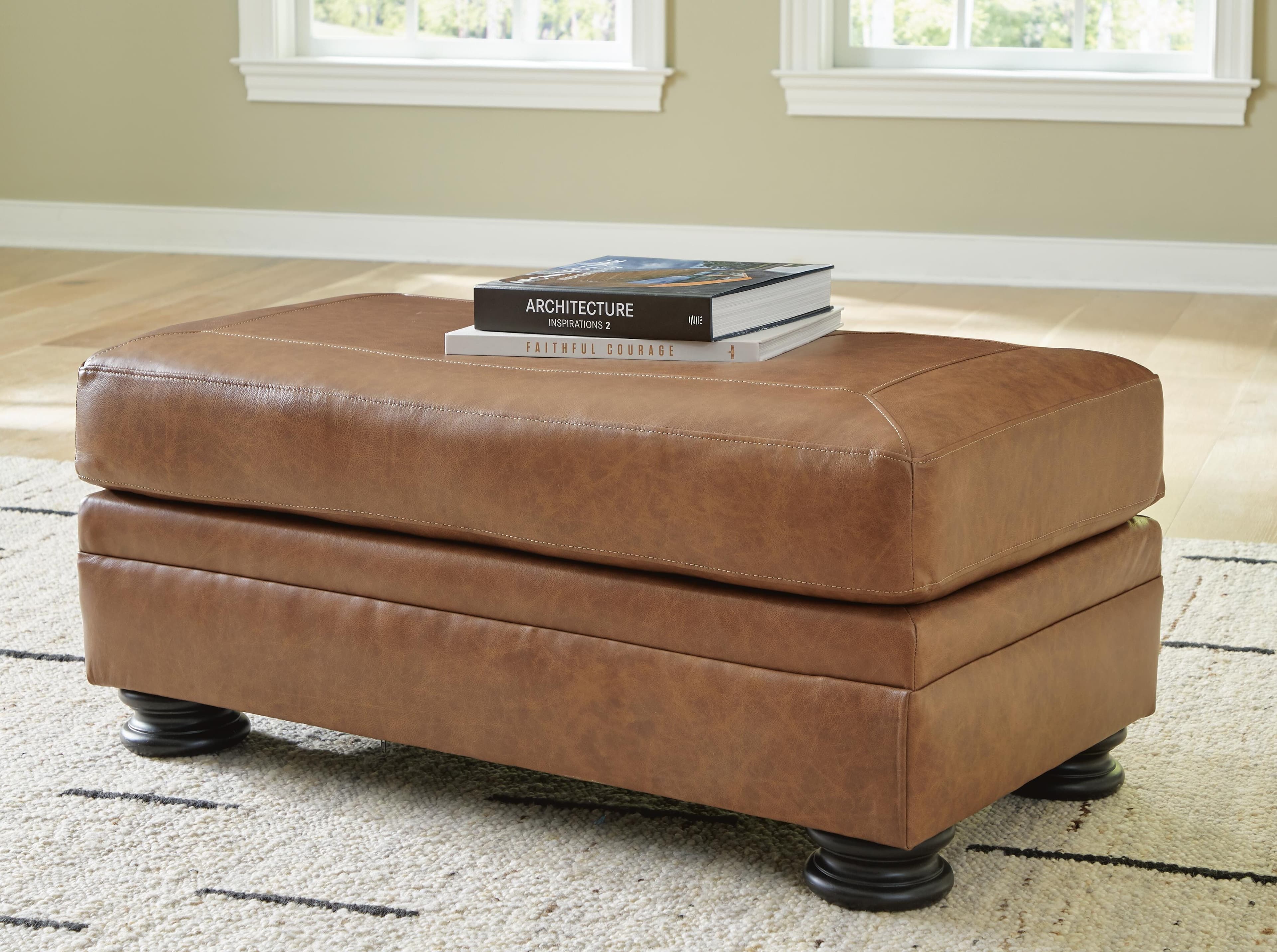 Carianna Ottoman — Brown/Beige — view 2
