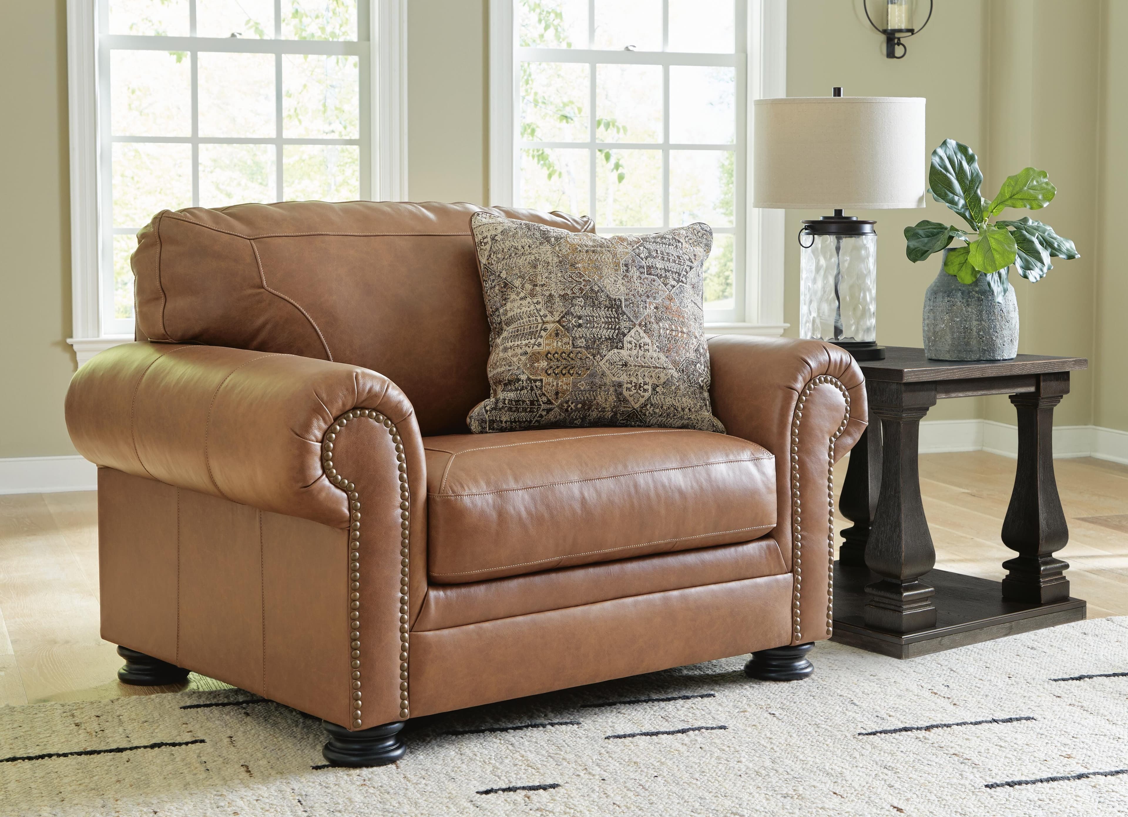 Carianna Oversized Chair — Brown/Beige — view 2