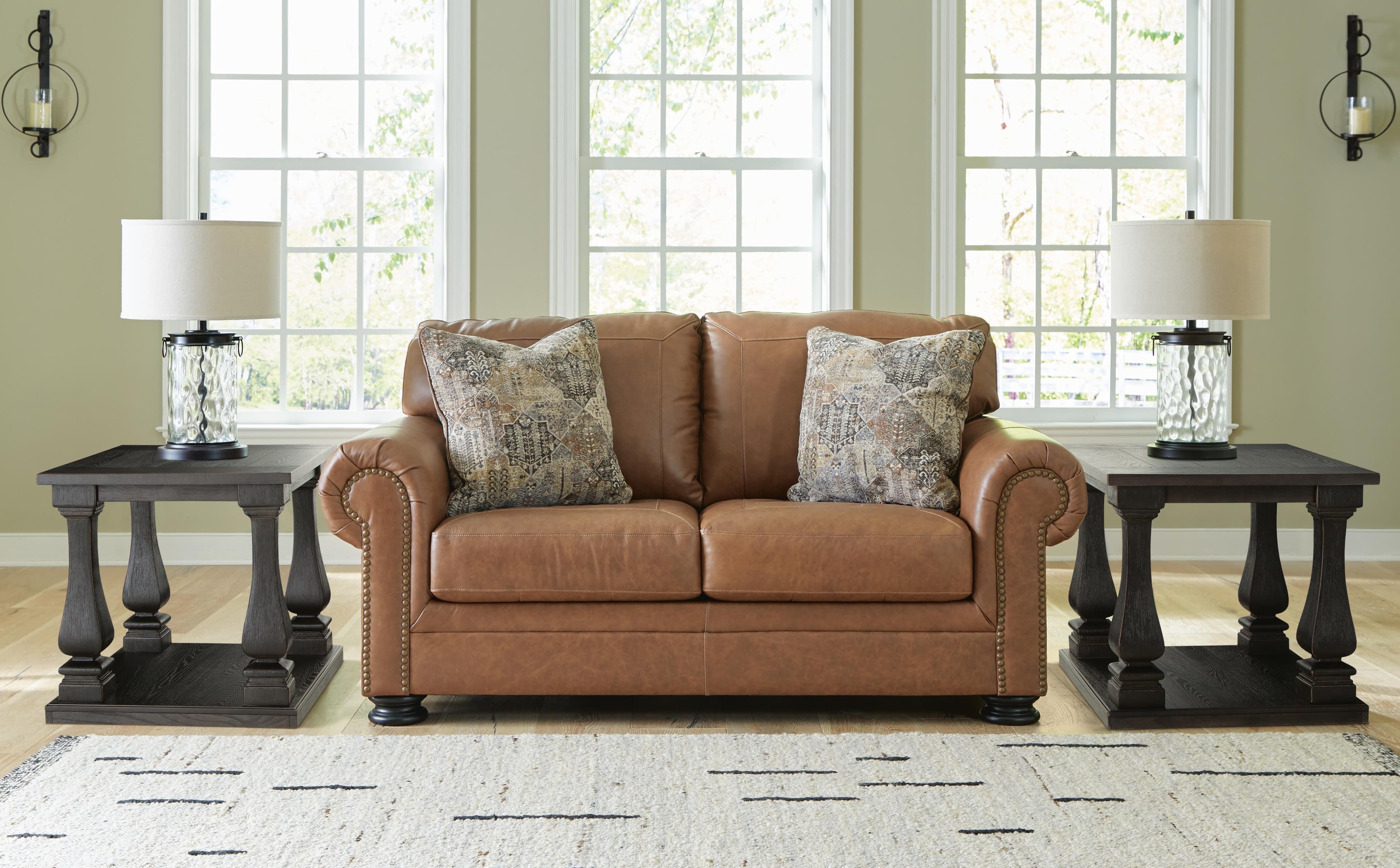 Carianna Loveseat — Brown/Beige — view 2