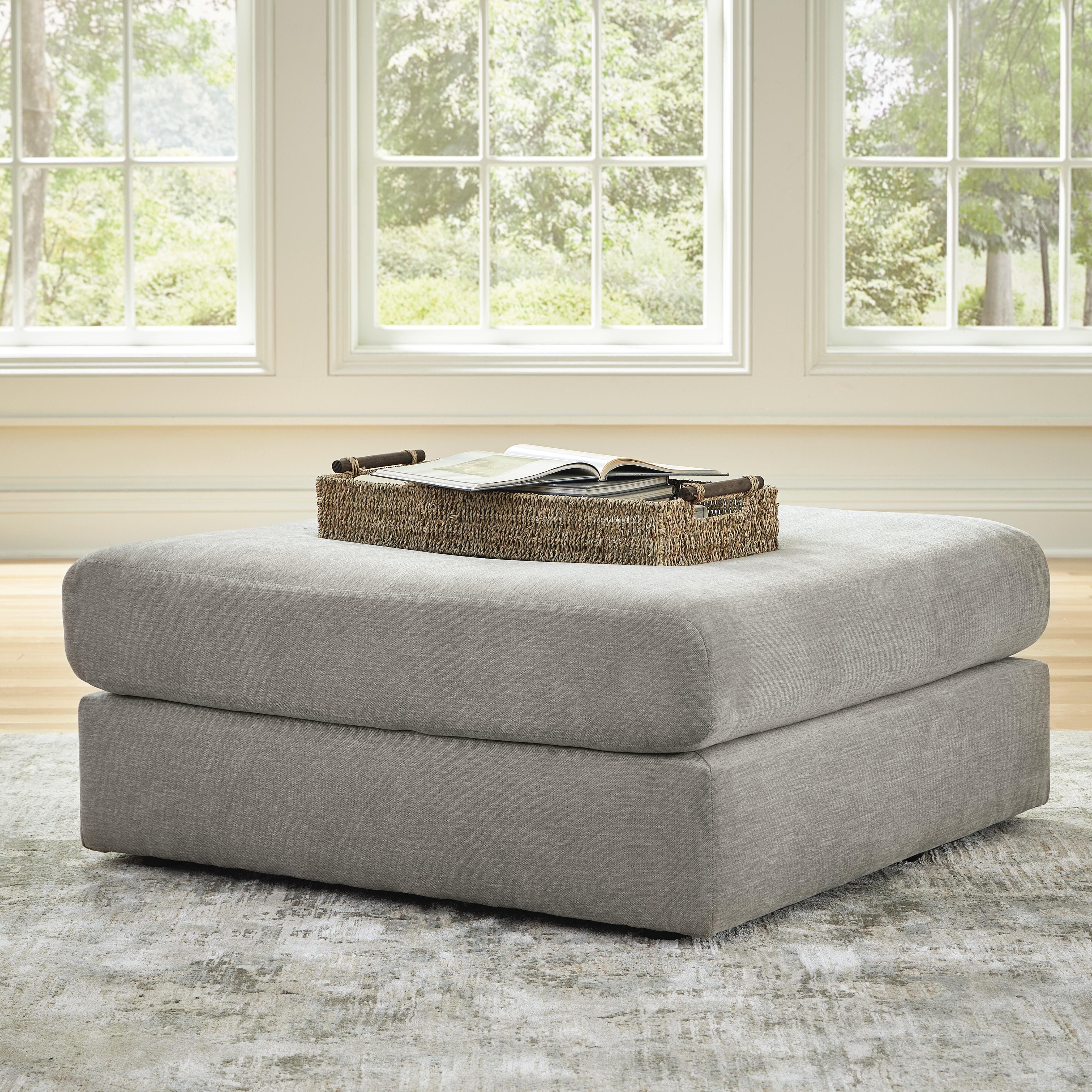 Avaliyah Oversized Accent Ottoman — Black/Gray — view 2