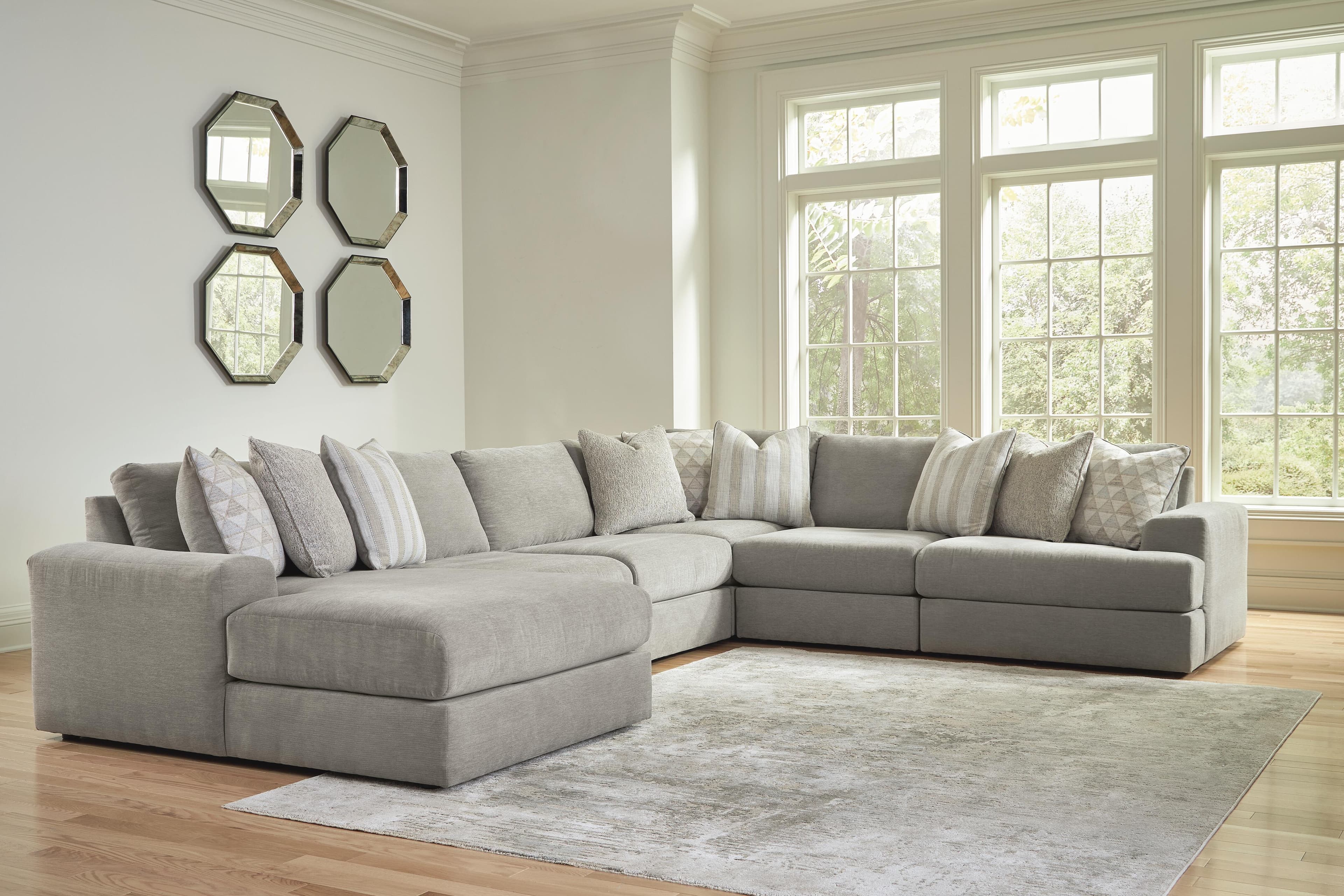 Avaliyah 6-Piece Sectional — Black/Gray — view 2