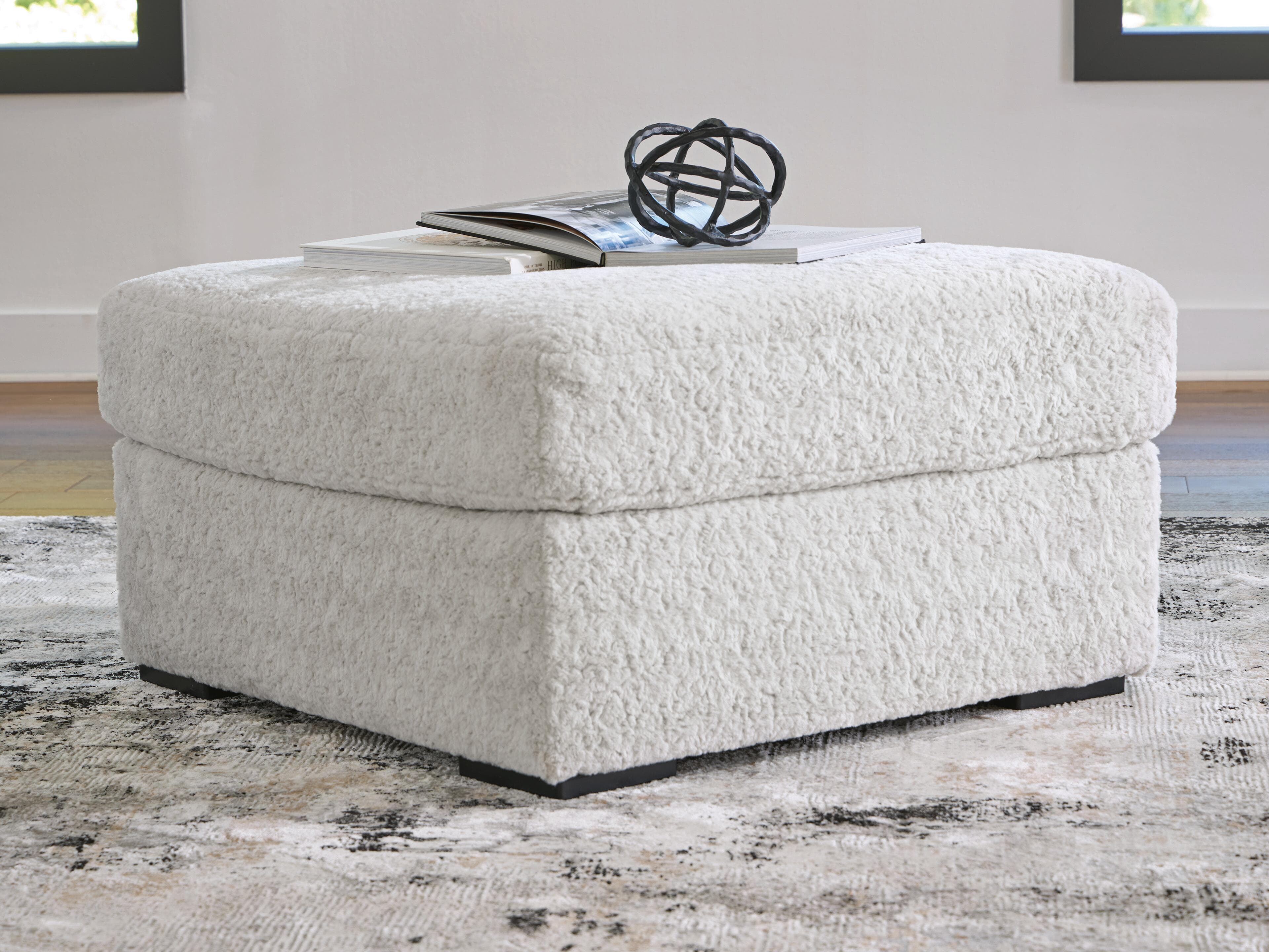 Snodoodle Oversized Accent Ottoman — White — view 2